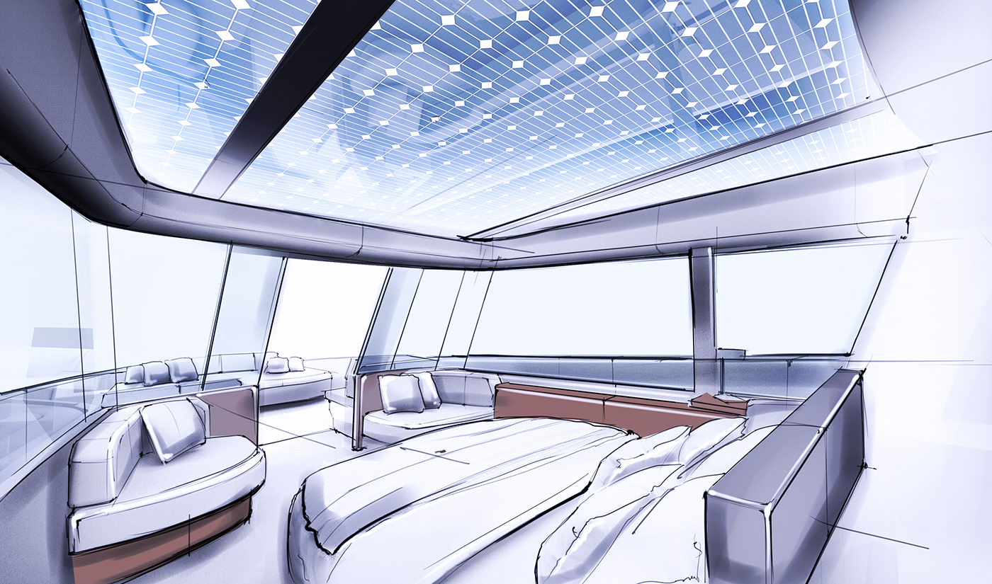 yacht，Oceania，Hand drawn，Cool，