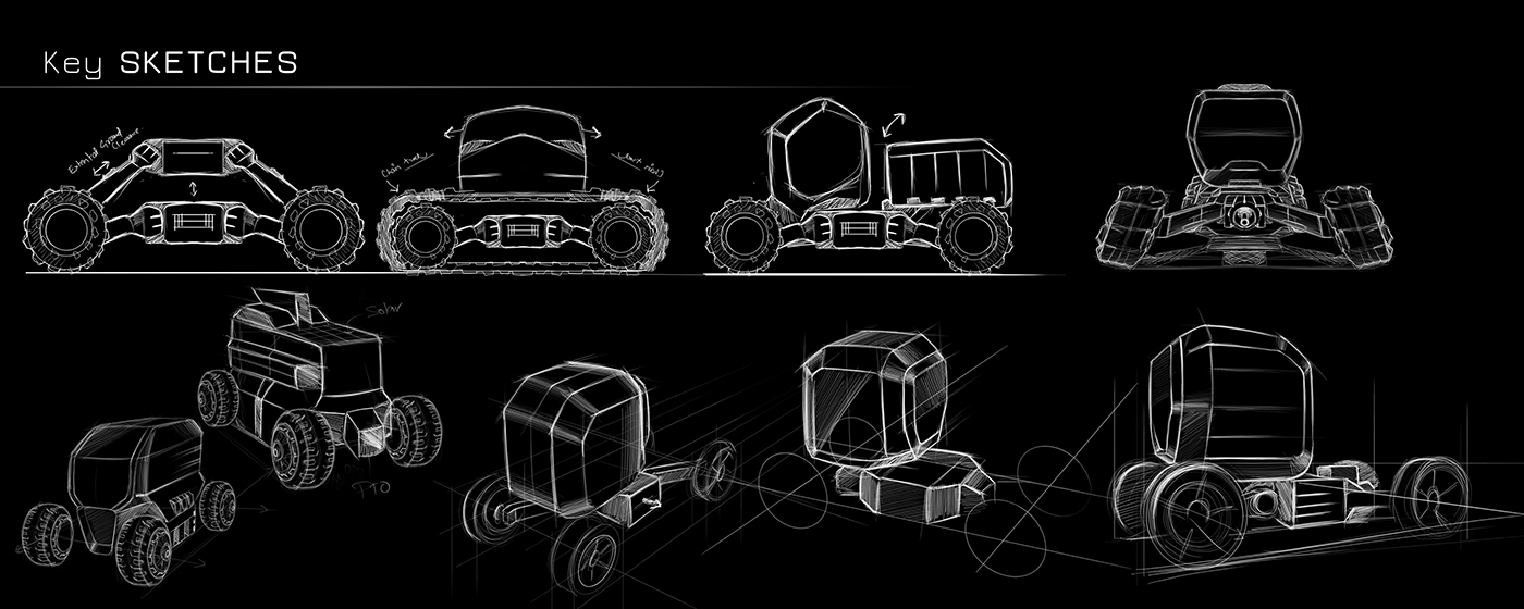 Large vehicle design，Automatic design，conceptual design，Hand drawn，industrial design，