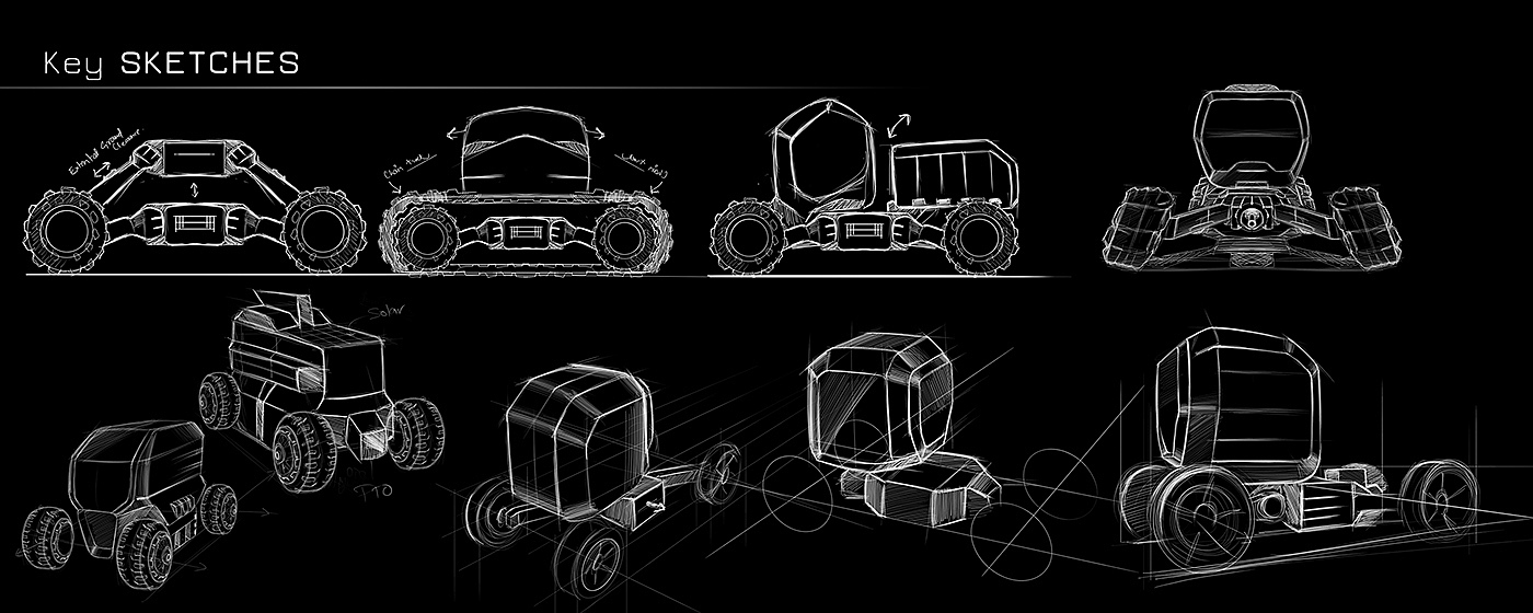 Large vehicle design，Automatic design，conceptual design，Hand drawn，industrial design，