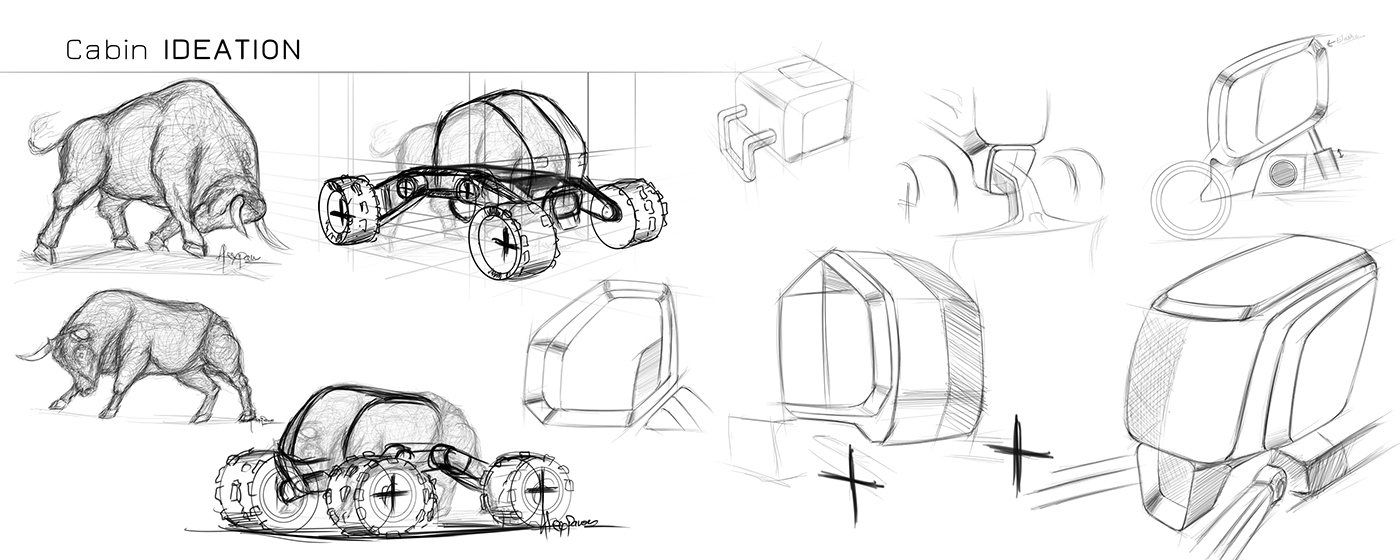 Large vehicle design，Automatic design，conceptual design，Hand drawn，industrial design，
