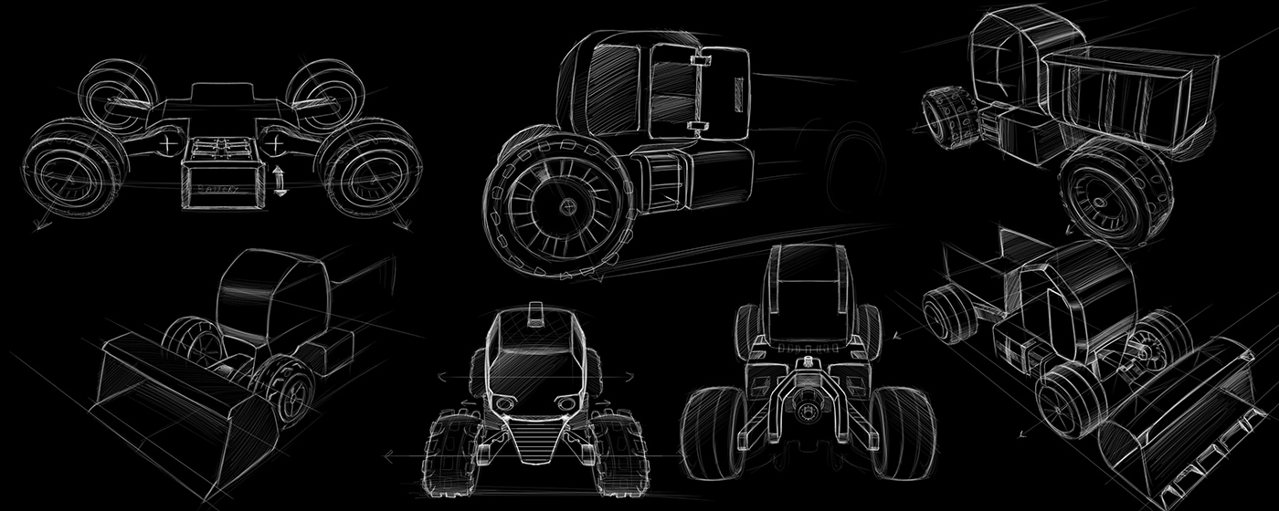 Large vehicle design，Automatic design，conceptual design，Hand drawn，industrial design，