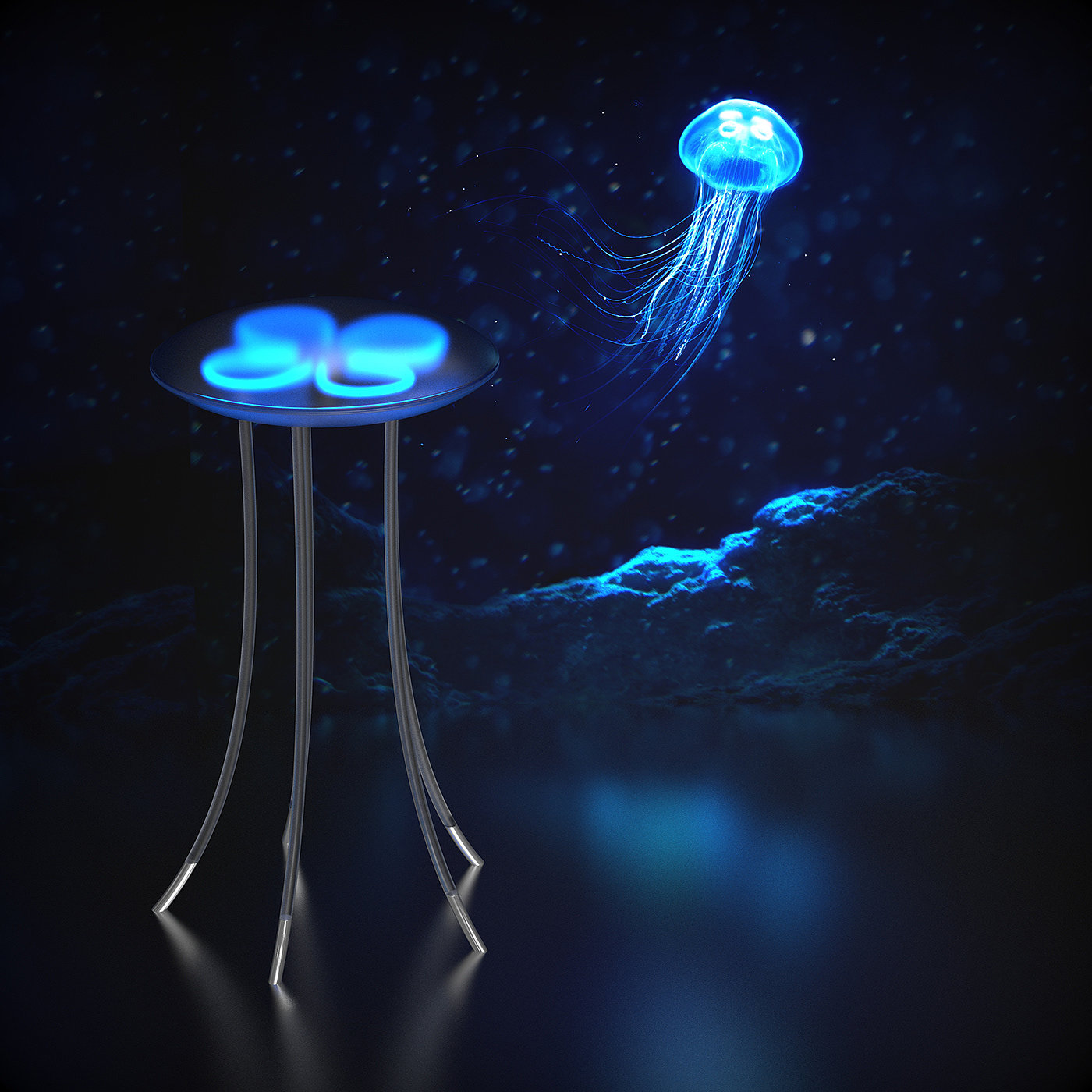 originality，Design，Floor lamp，Simplicity，Aurita，jellyfish，