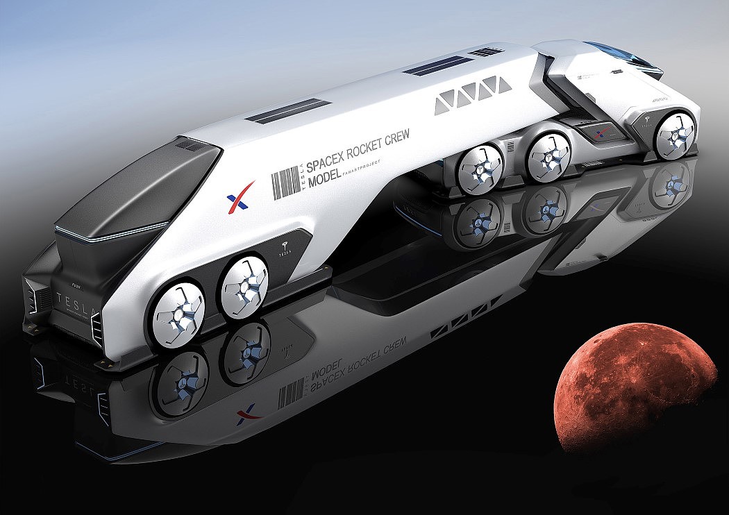 originality，Design，Tesla，truck，concept，space flight，