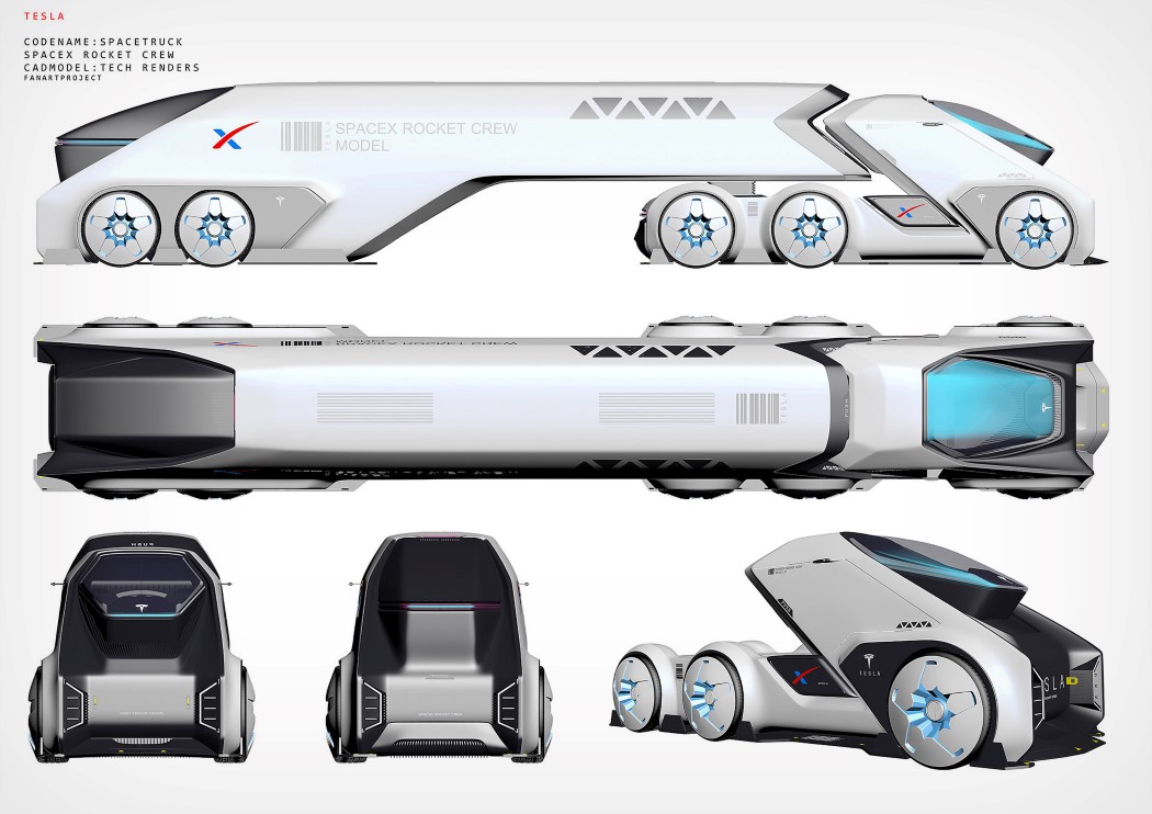 originality，Design，Tesla，truck，concept，space flight，