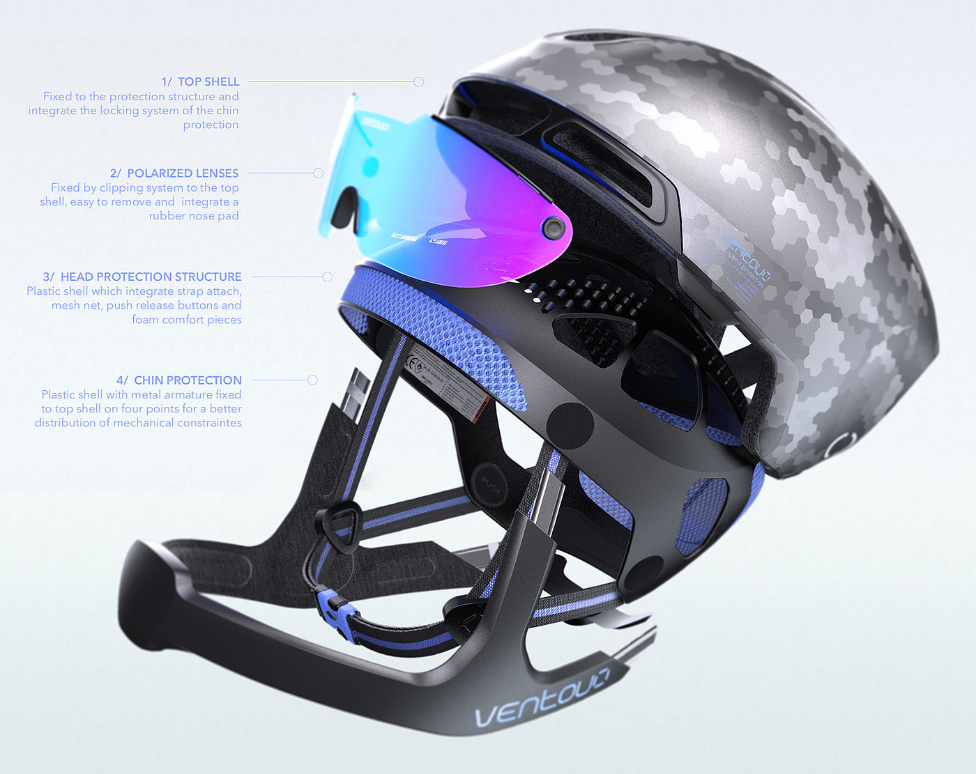 创意，设计，头盔，自行车，Ventoux混合头盔，