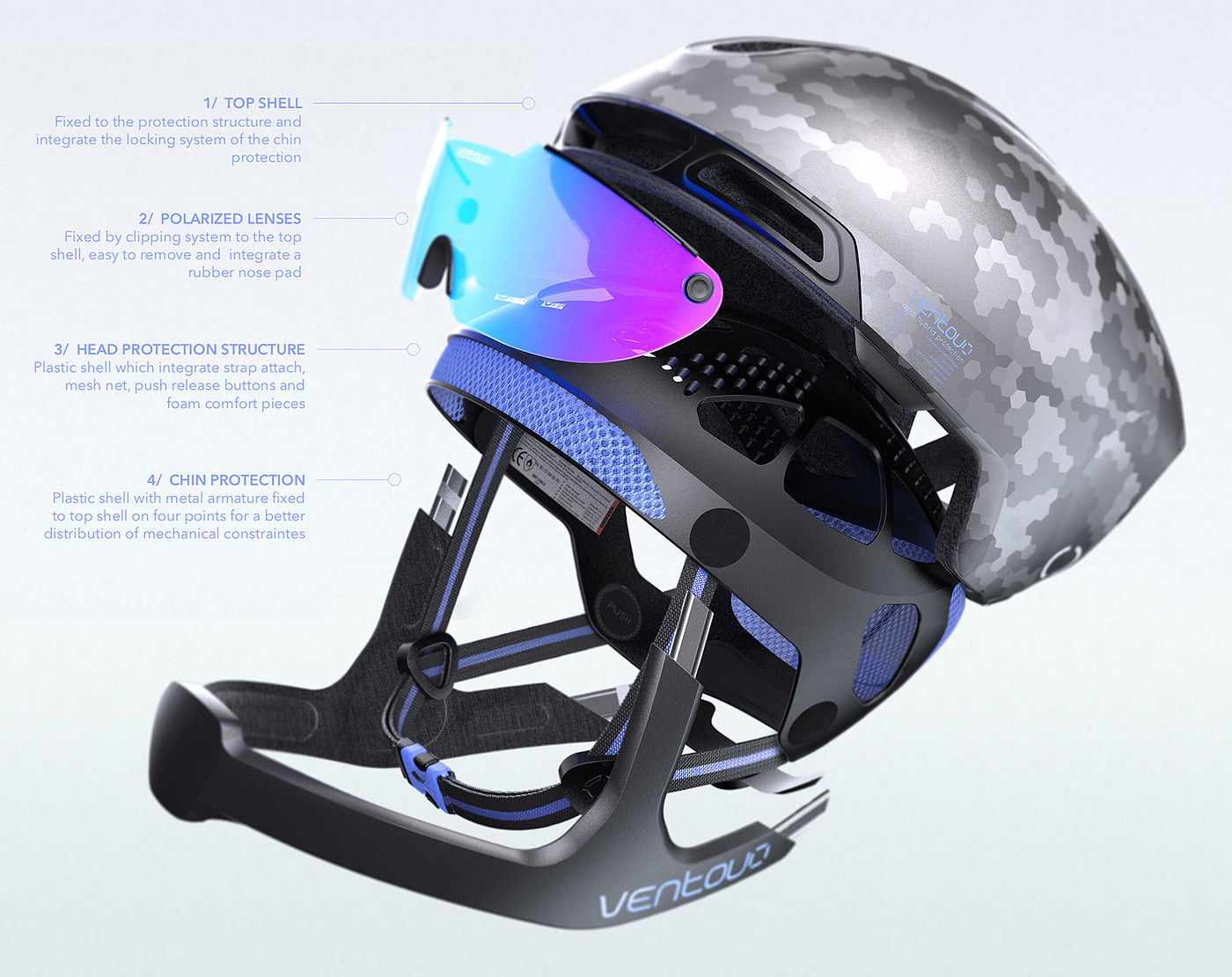 originality，Design，Helmet，Bicycle，Ventoux hybrid helmet，