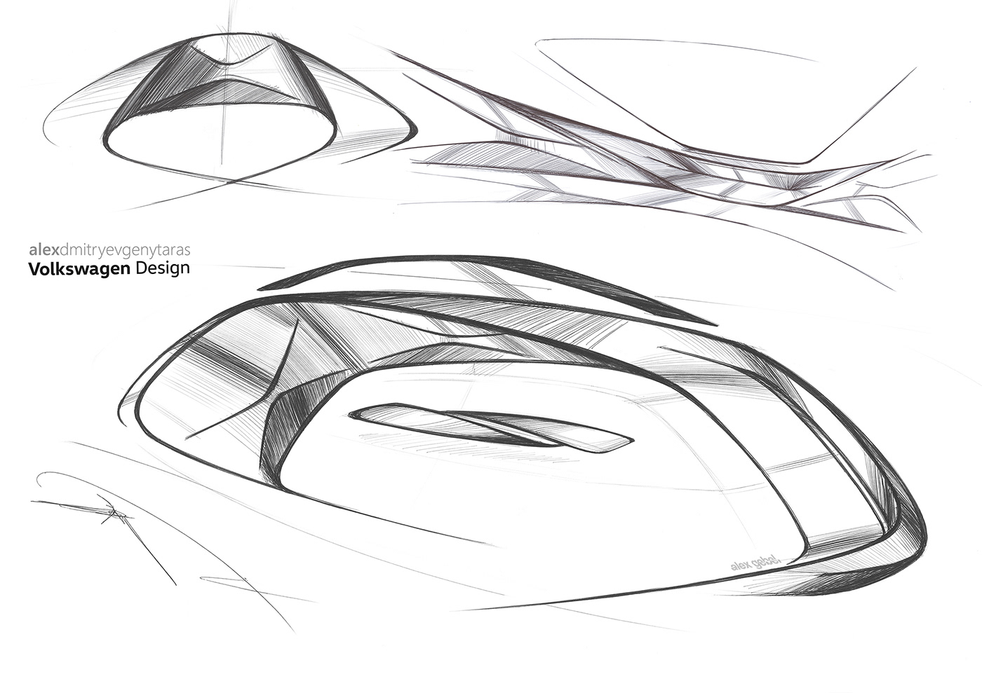 automobile，sketch，VOLKSWAGEN，