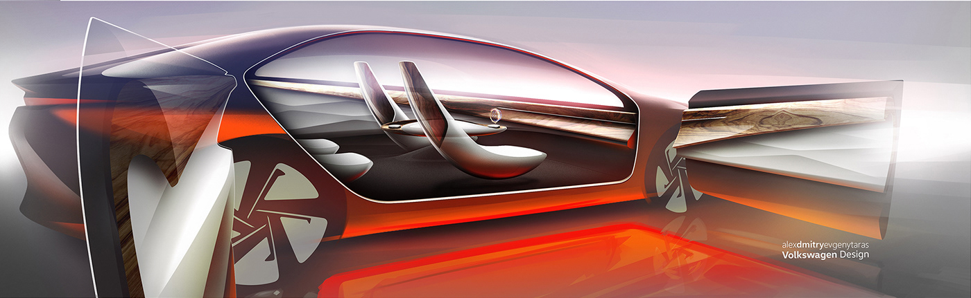 automobile，sketch，VOLKSWAGEN，