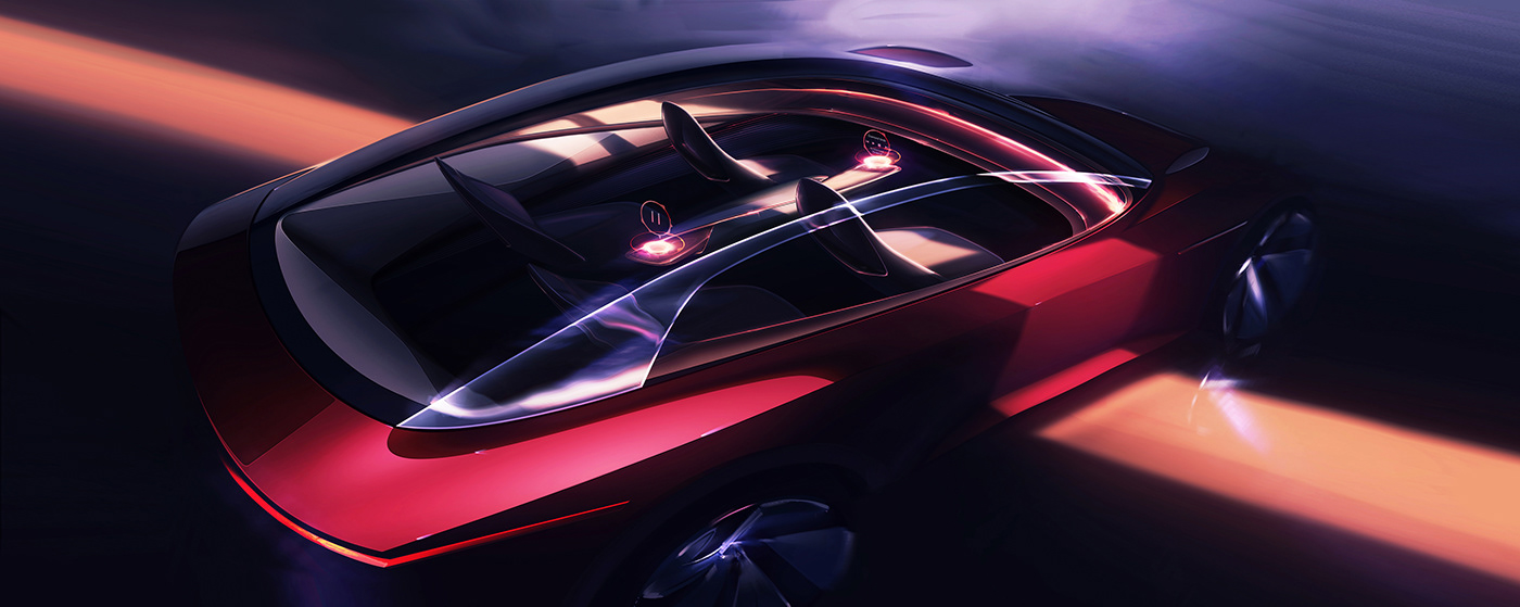 automobile，sketch，VOLKSWAGEN，