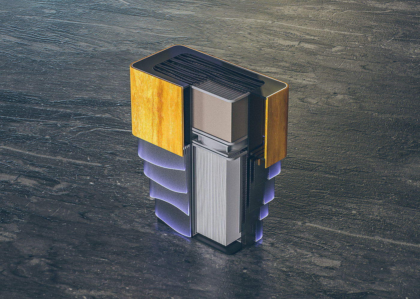 air cleaner，owl，air，modeling，Render，