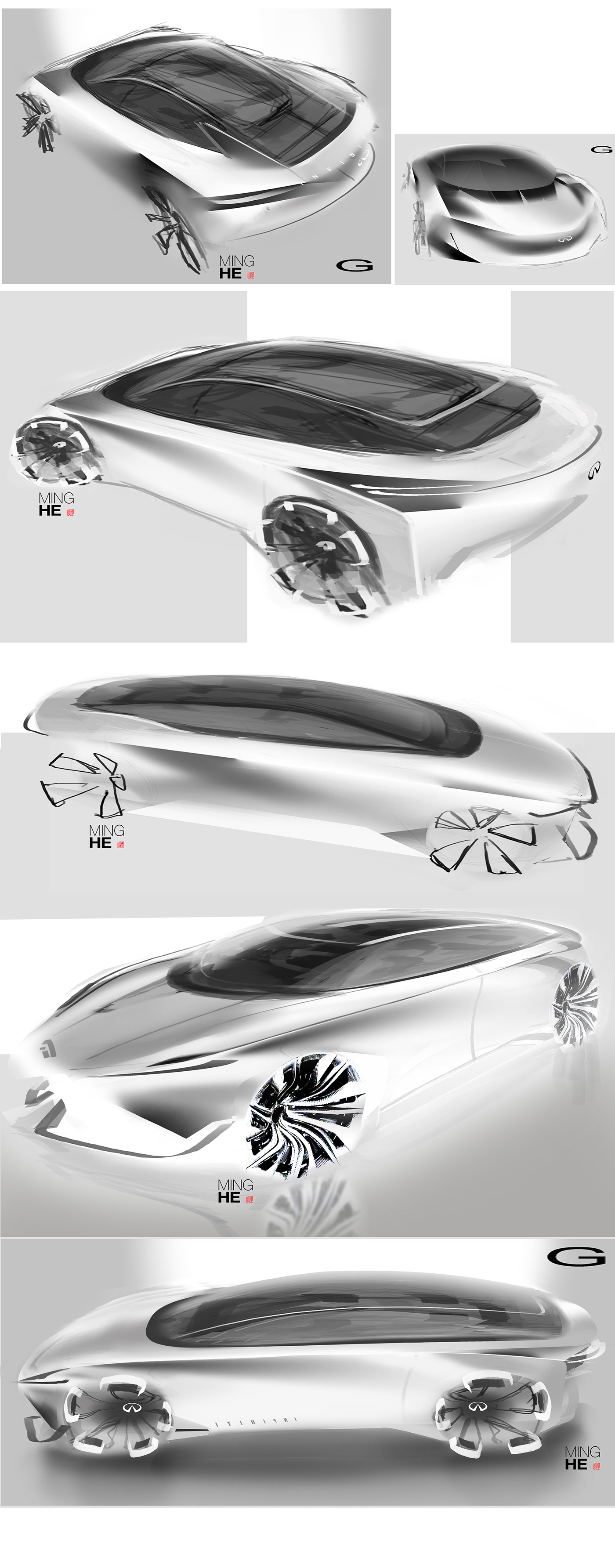 Car sketch book，Automotive Sketch，Hand drawn，