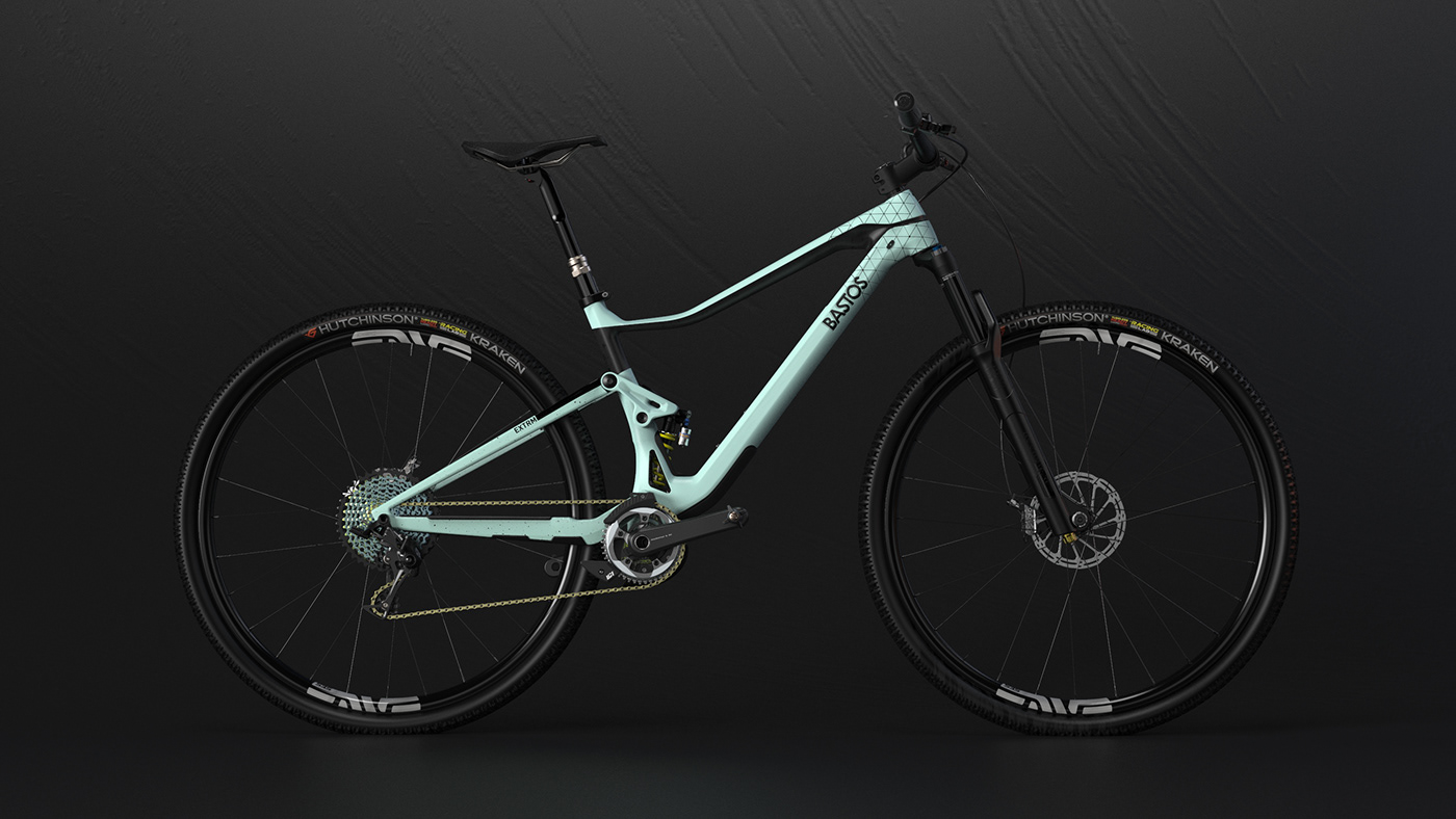 Bicycle，Hand drawn，modeling，Mountain bike，