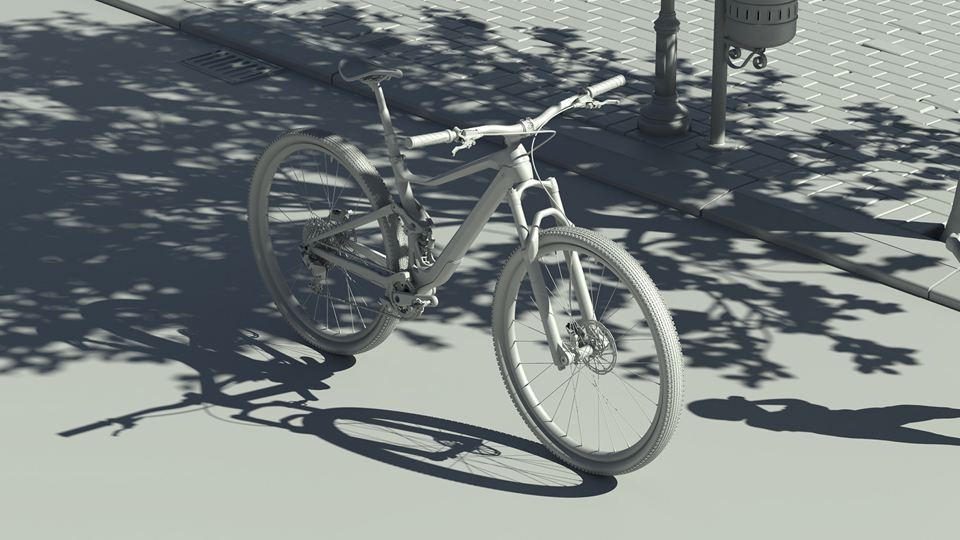 Bicycle，Hand drawn，modeling，Mountain bike，
