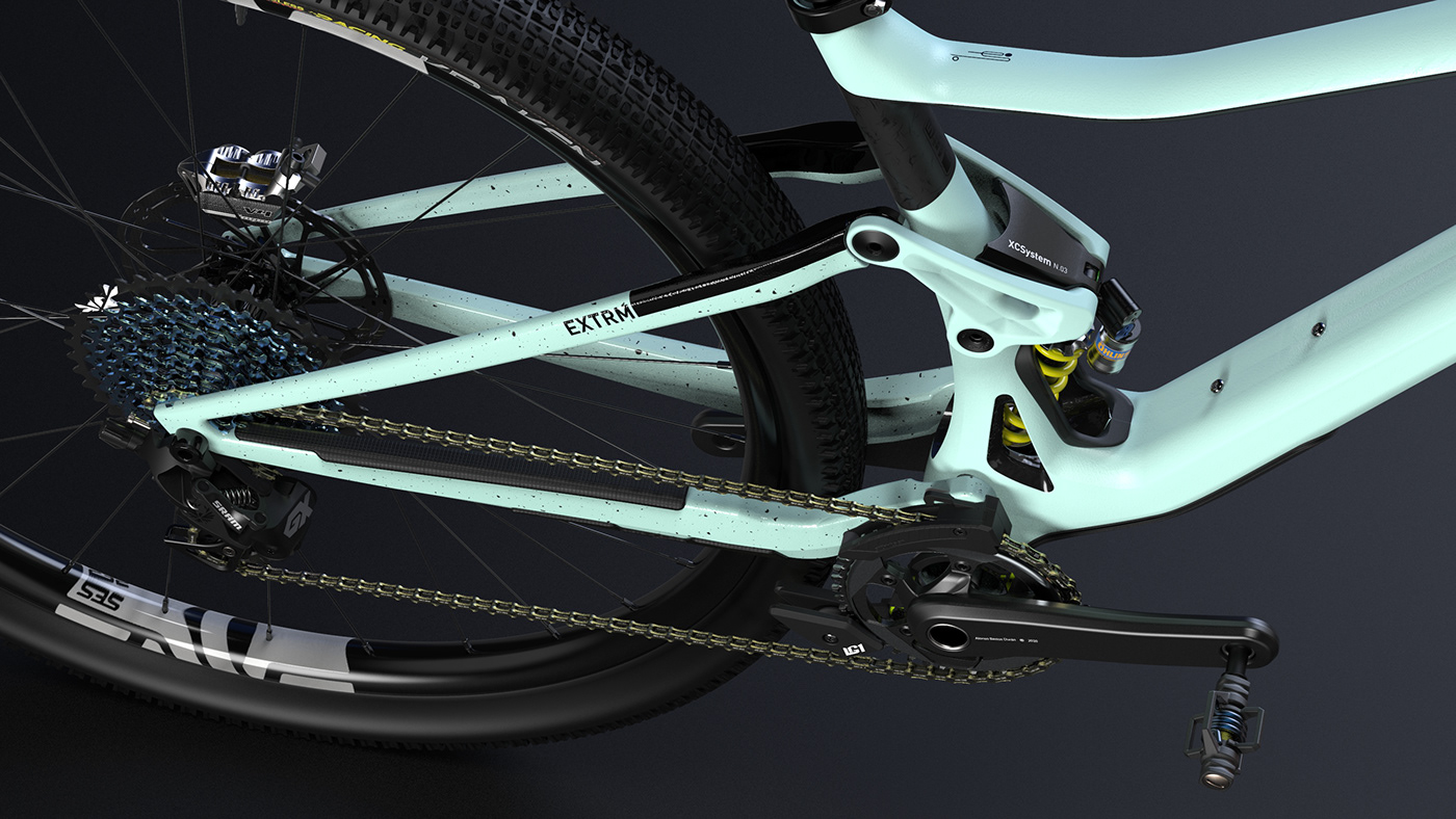 Bicycle，Hand drawn，modeling，Mountain bike，