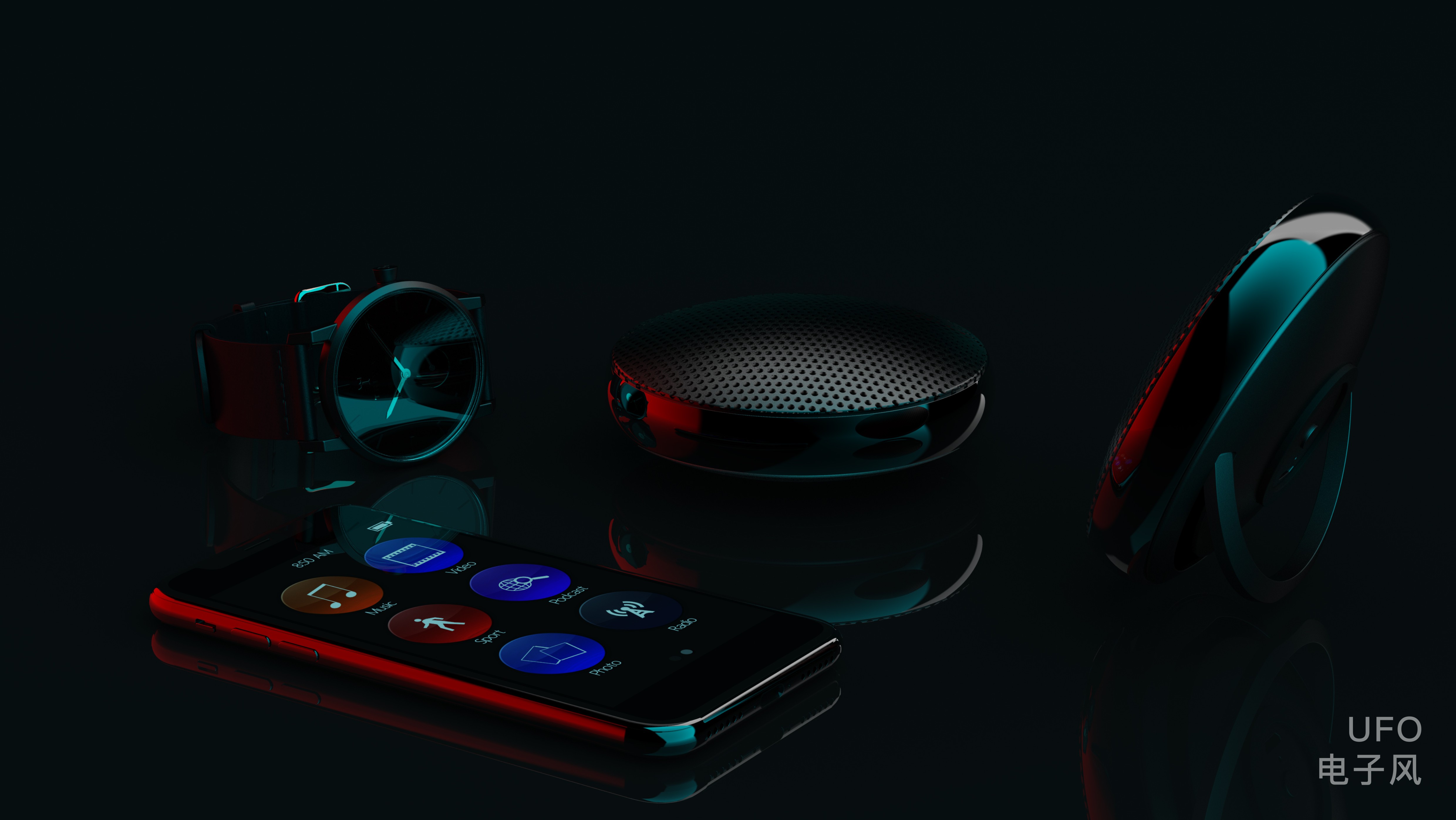 ufo，Flying saucer，Bluetooth Speaker ，