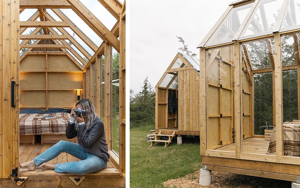 这个木制小屋使用有机玻璃为您提供一览无余的美景