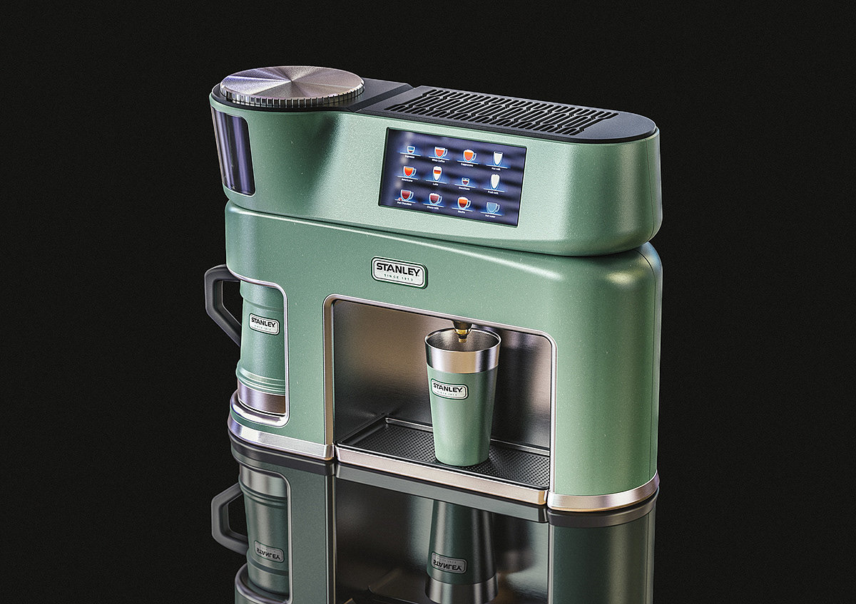 Coffee，Coffee machine，concept，Render，