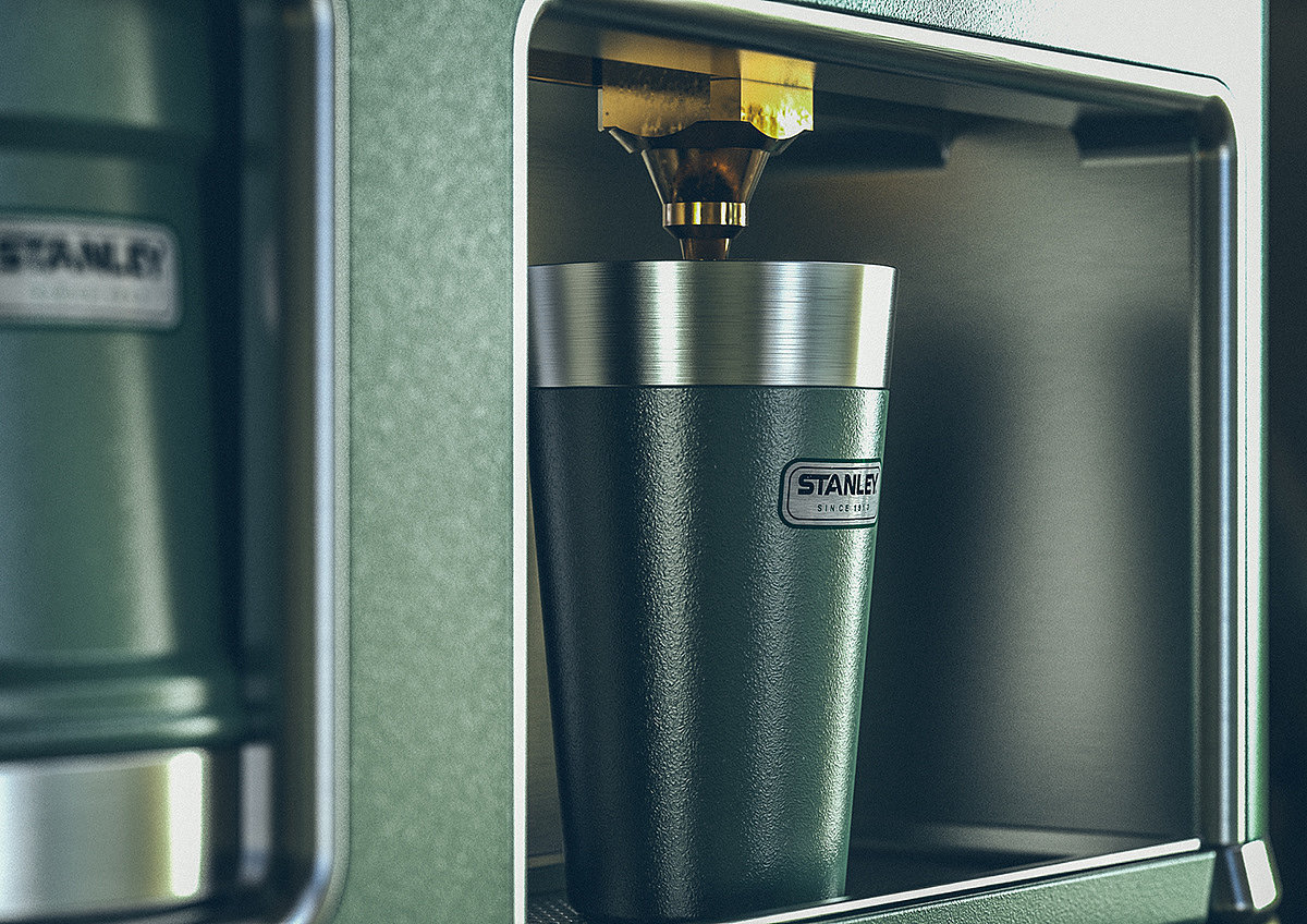 Coffee，Coffee machine，concept，Render，