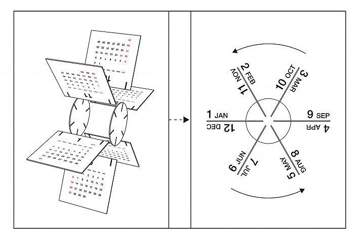 2013，waterwheel，calendar，originality，Design，