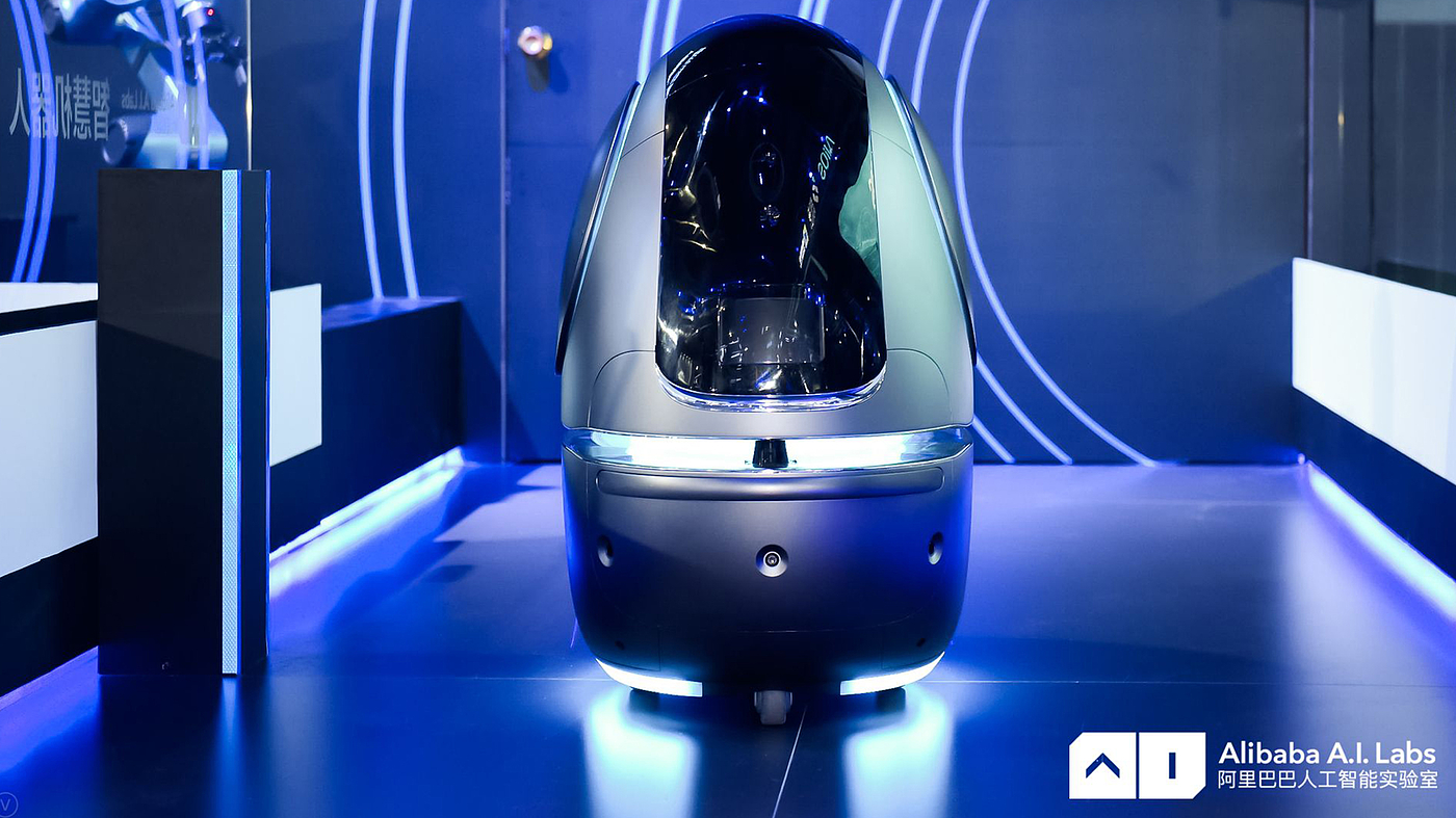 robot，Alibaba，ai，Hotel services，artificial intelligence，Lidar，Large robot，lovely，