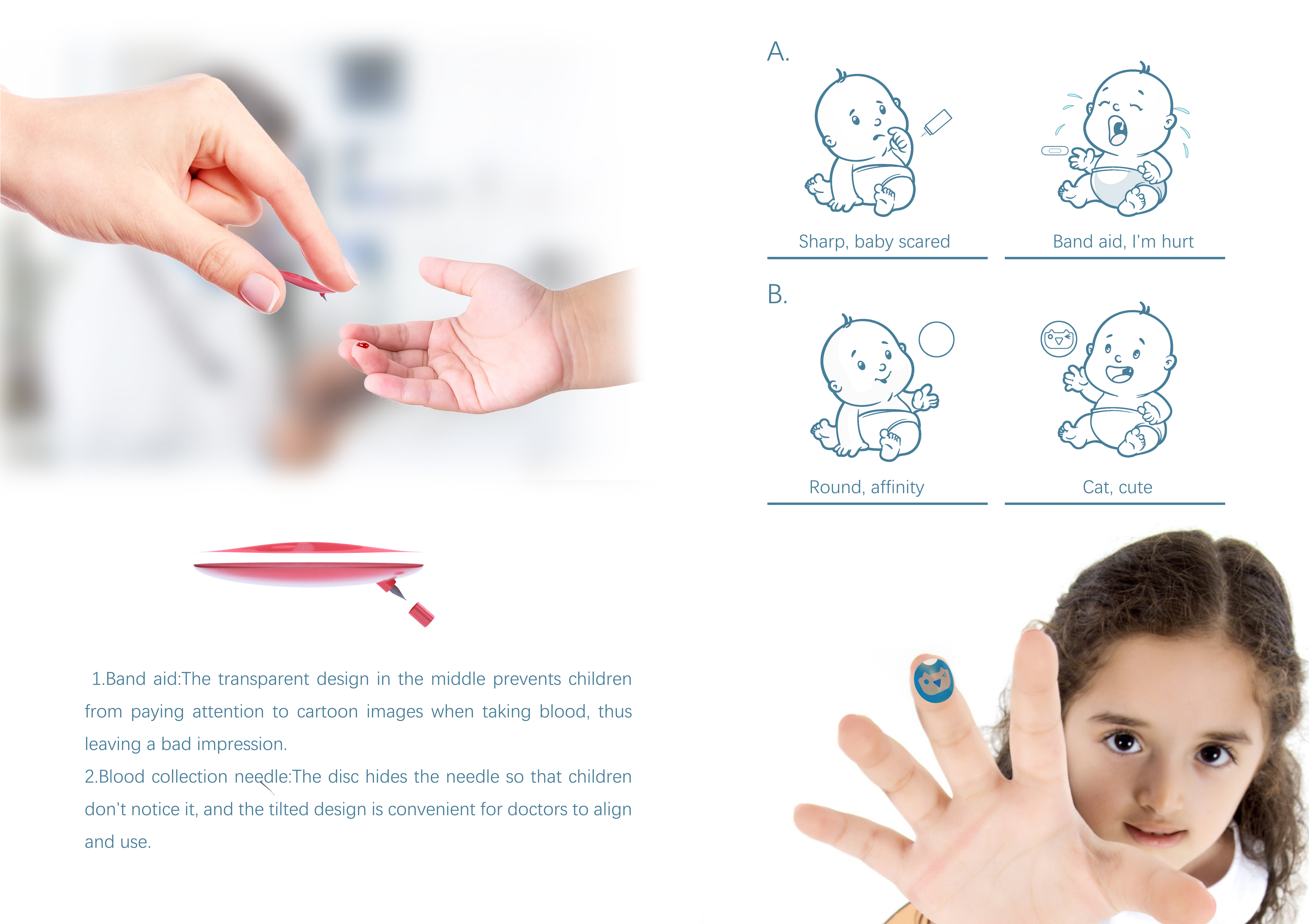 Blood collection needle，medical care，children，Take blood，