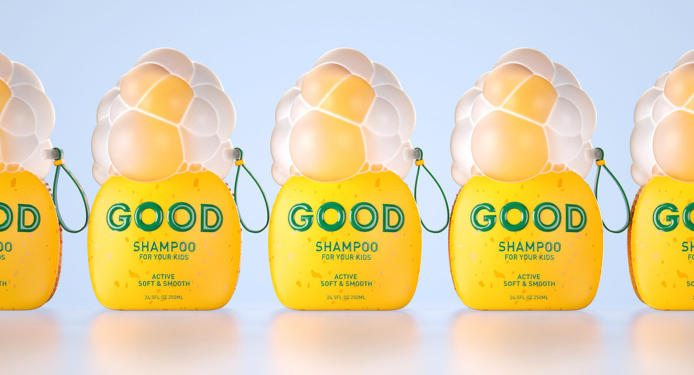 Good shampoo，shampoo，packing design，