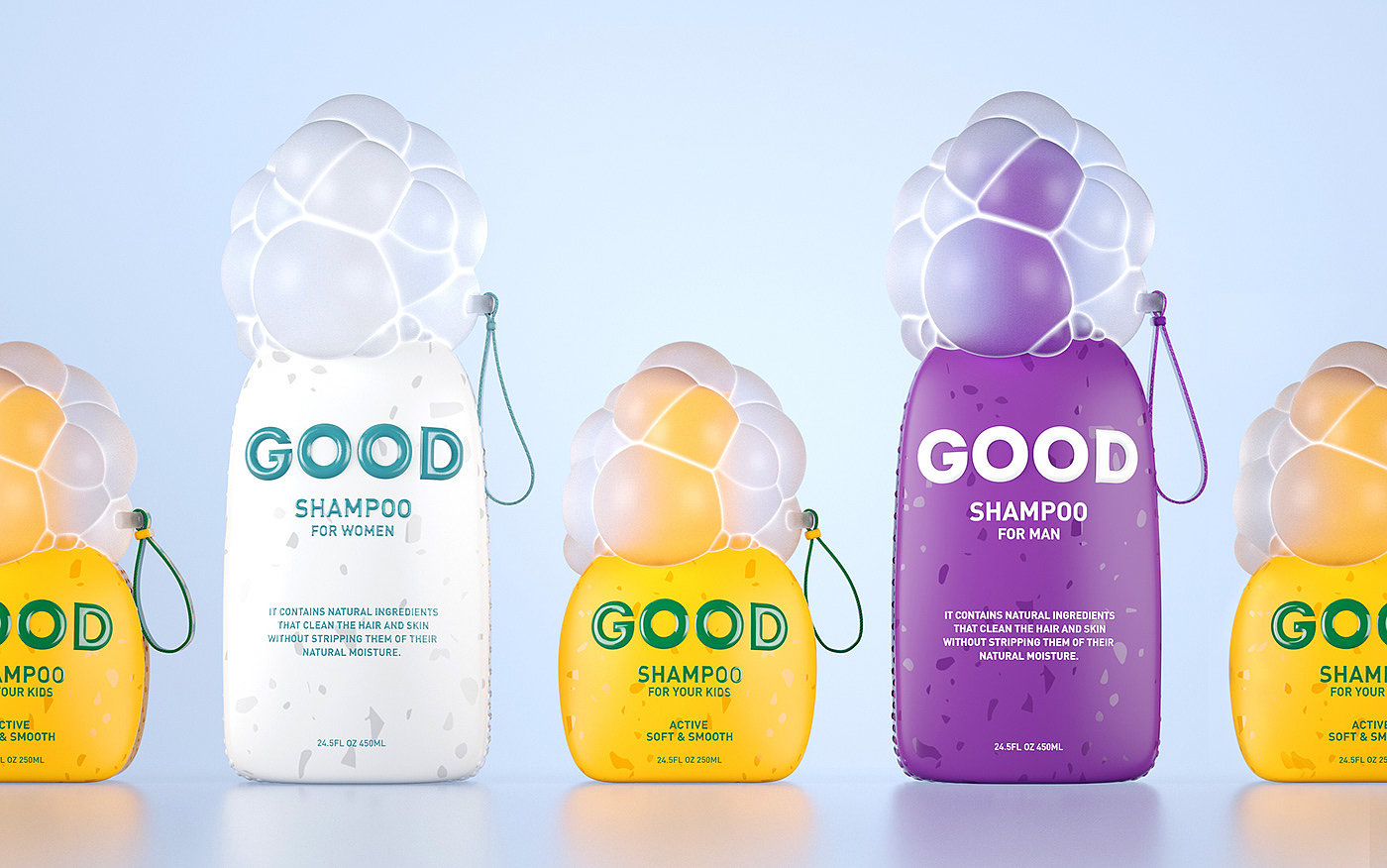 Good shampoo，shampoo，packing design，