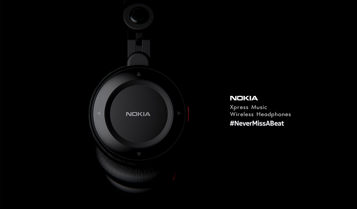 headset，wireless，NOKIA，esthetics，