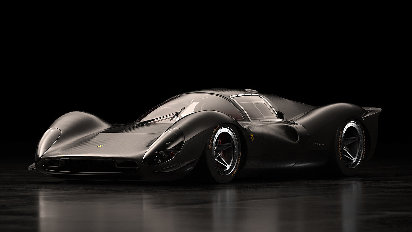法拉利，蝙蝠车，现代，跑车，碳纤维，