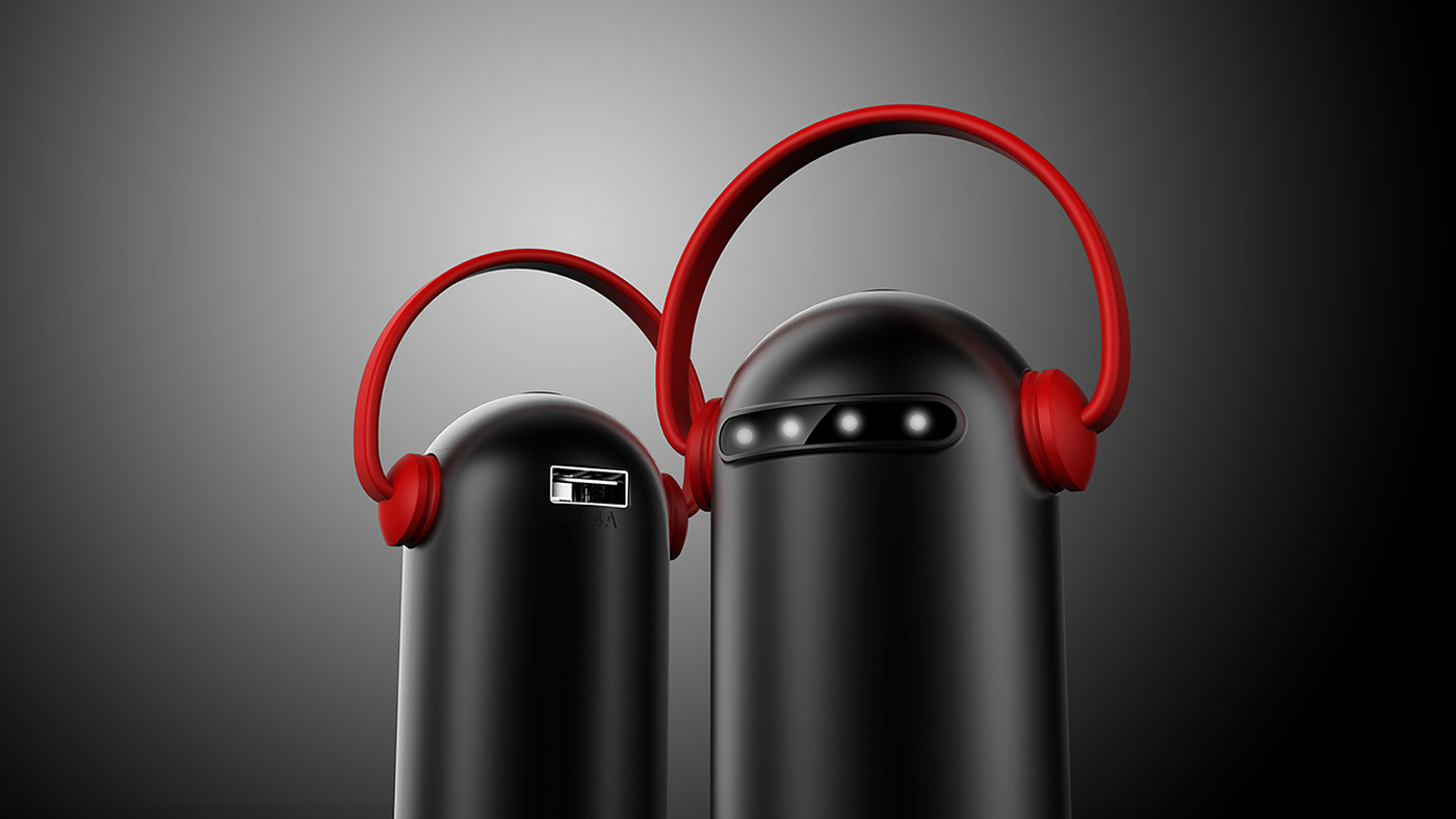 Digital accessories，Mobile phone charging treasure，industrial design，