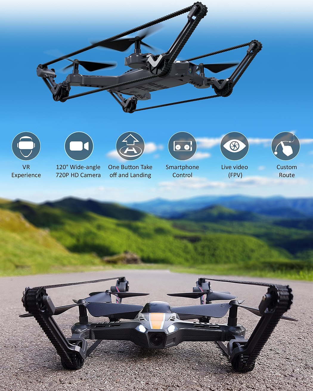 X-Tankcopter，UAV，Tank，Camera，