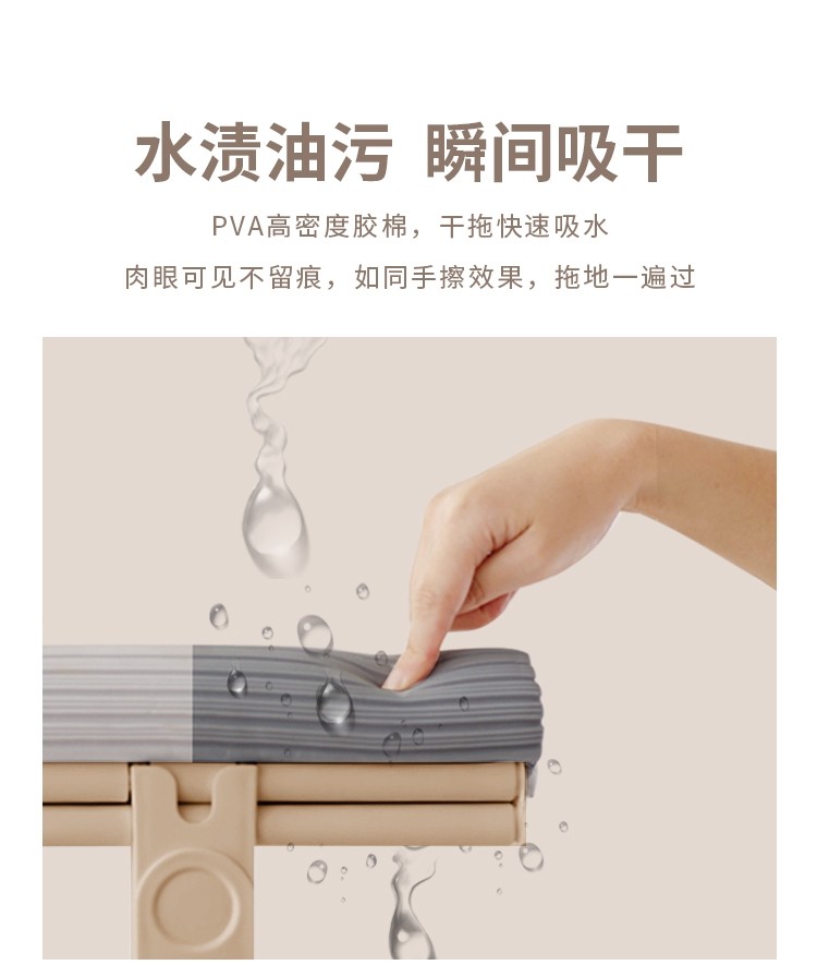 Home cleaning，Collodion floor mop，Hand wash free，Suction mop，