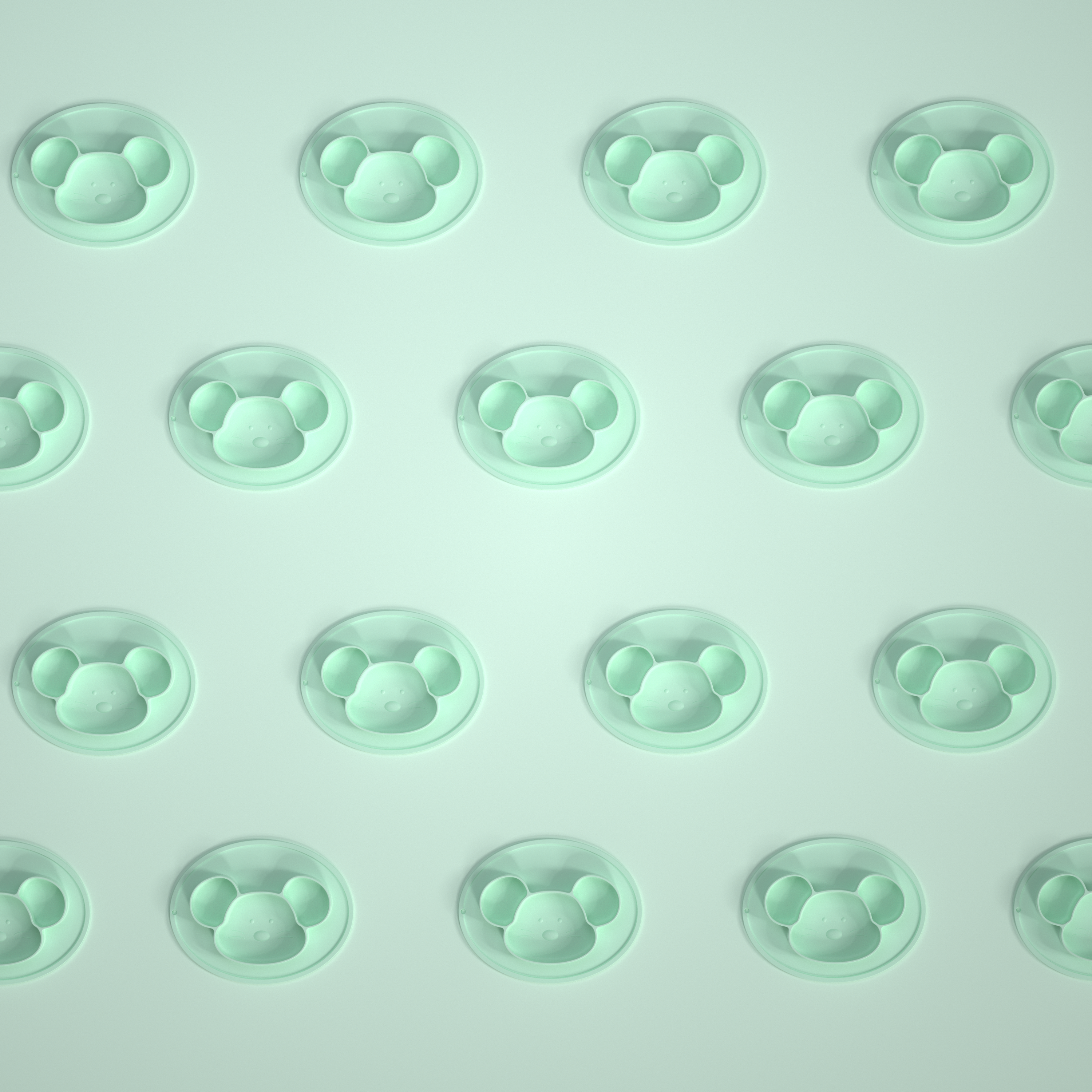 Cute fun，mouse，silica gel，sucker，bowl，