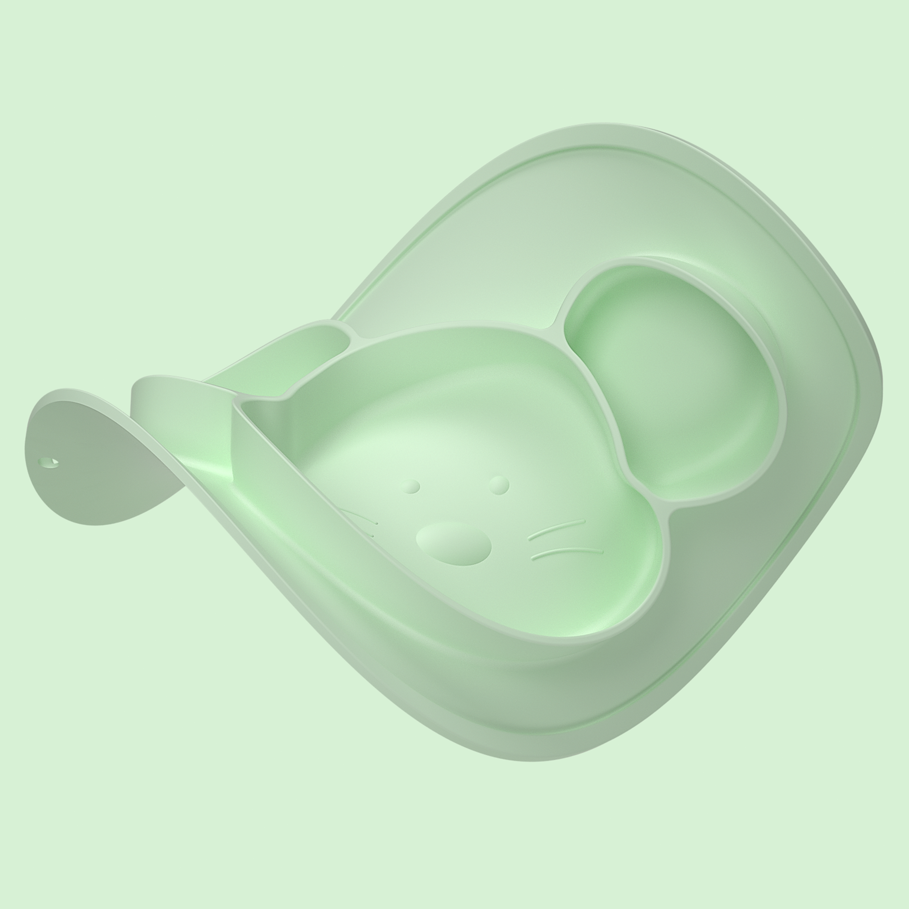 Cute fun，mouse，silica gel，sucker，bowl，