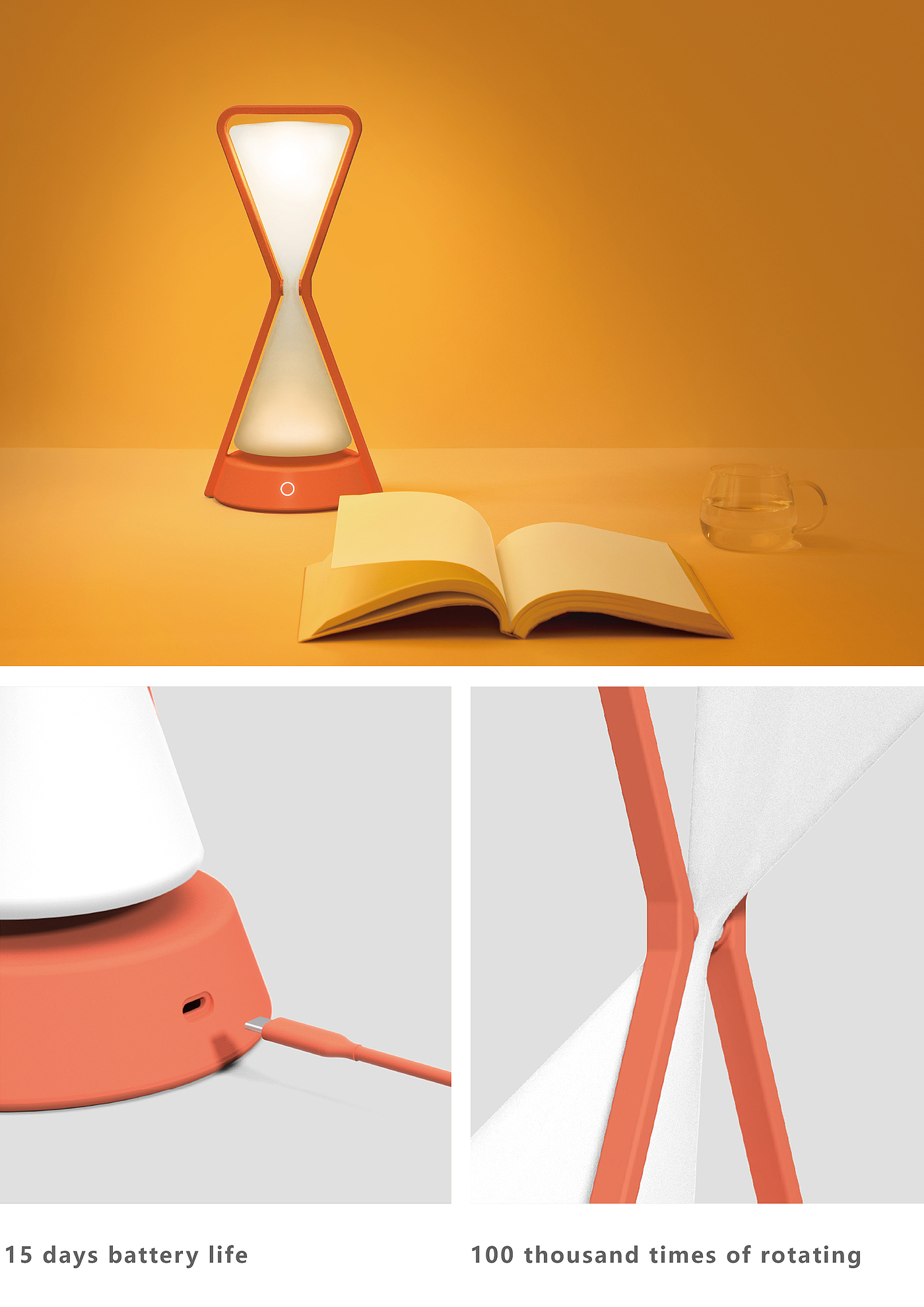 Design，hourglass，lamp，originality，time，time，Desk lamp，