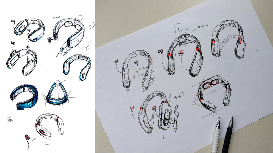 Massage apparatus，product，Neck massage，headset，Bluetooth headset，