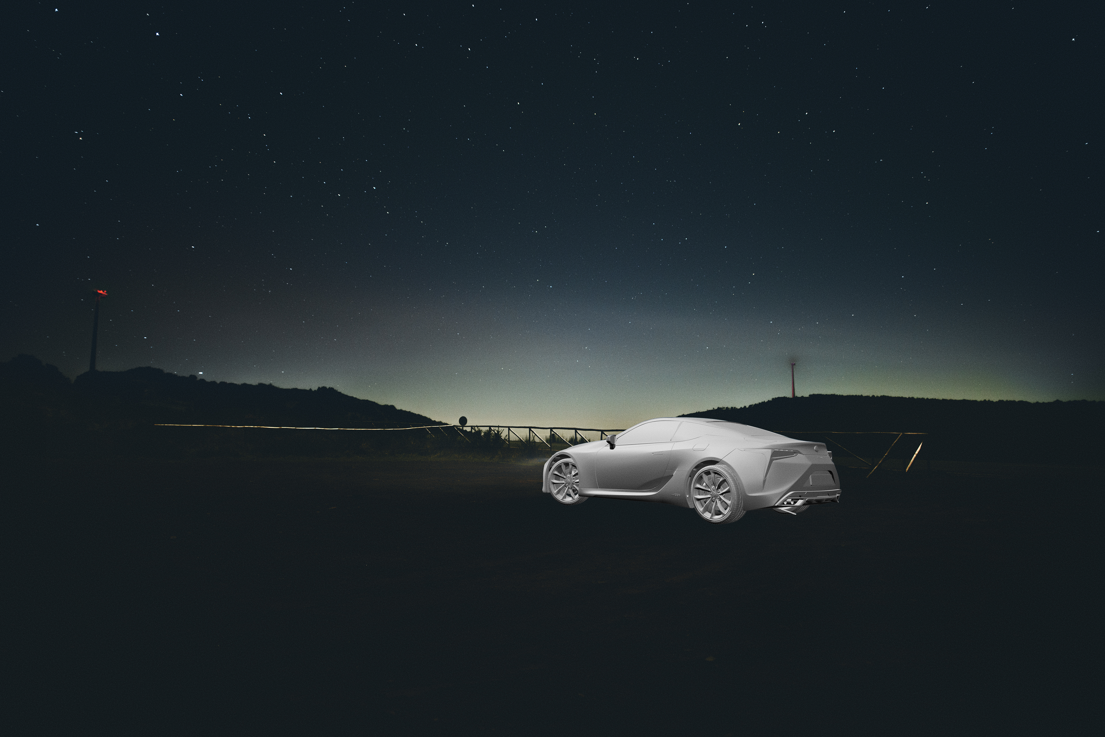 LEXUS，Sports car rendering，