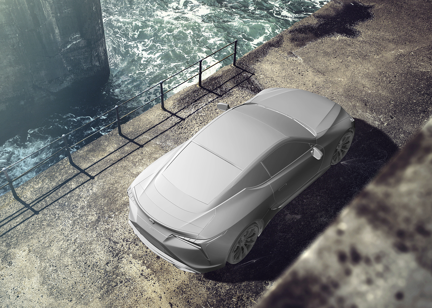 LEXUS，Sports car rendering，