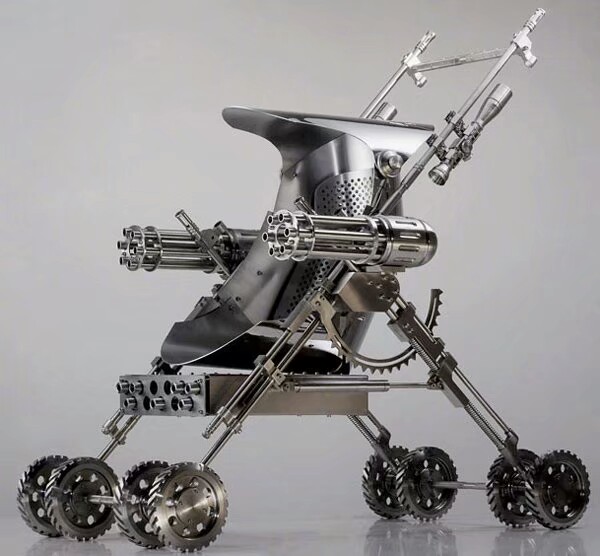 baby carriage，Metal，Punk，firearms，Hard core design，Justin Gatlin，