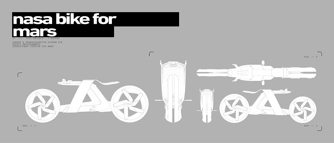 NASA BIKE，NASA bicycle，sketch，