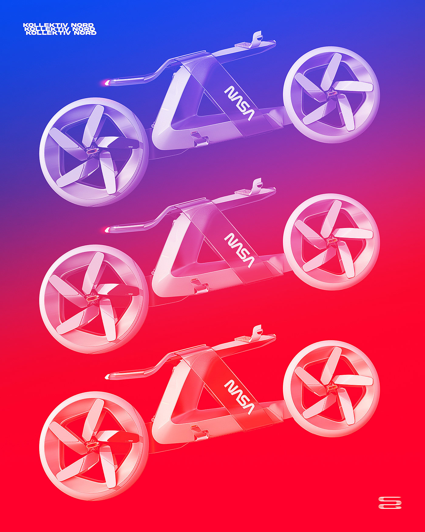 NASA BIKE，NASA bicycle，sketch，