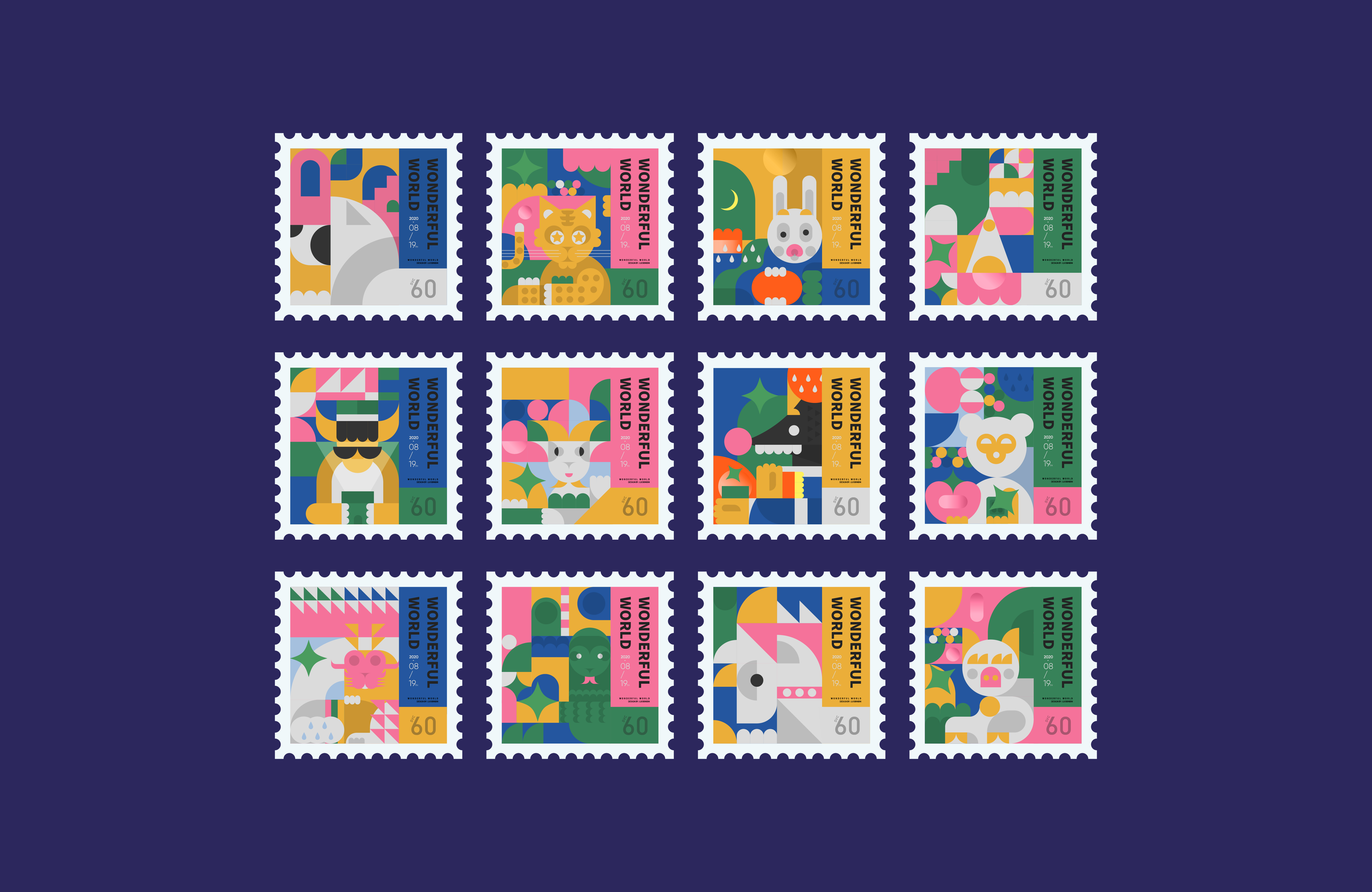 Geometry，animal，the twelve Chinese zodiac signs，constitute，abstract，poster，plane，two thousand and twenty，