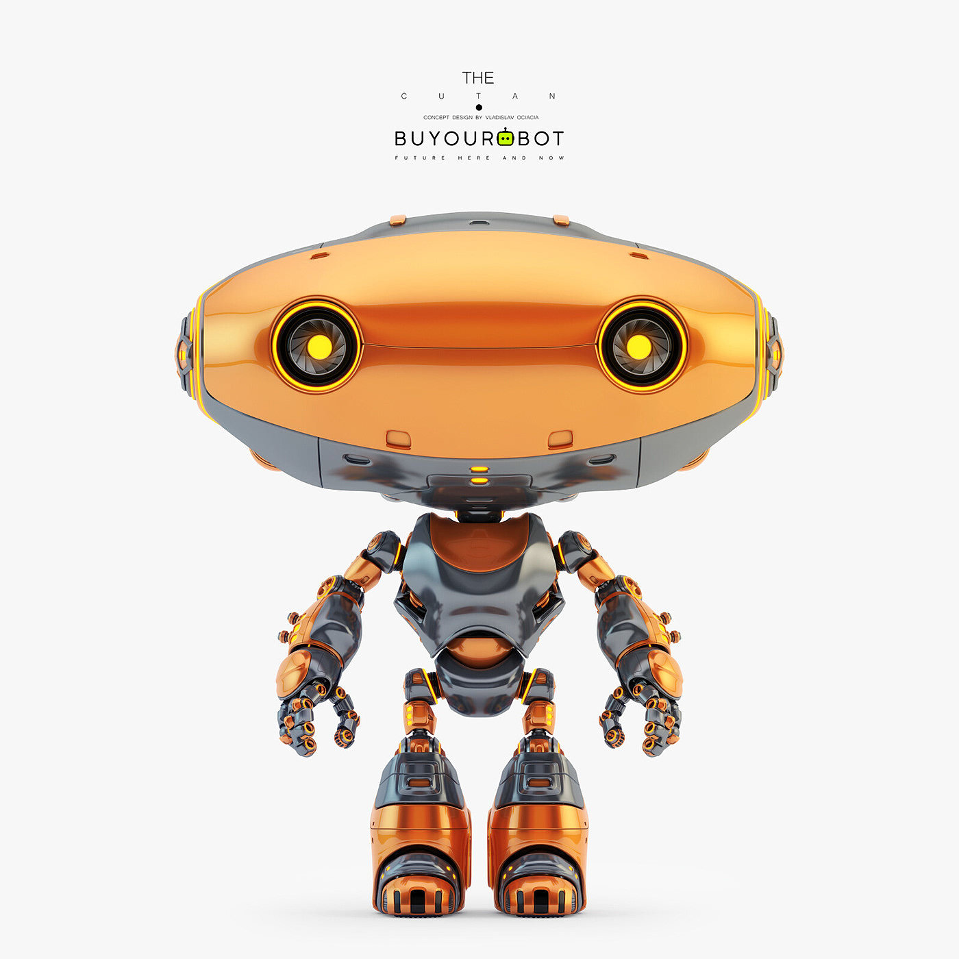 robot，Toys，lovely，science fiction，orange，