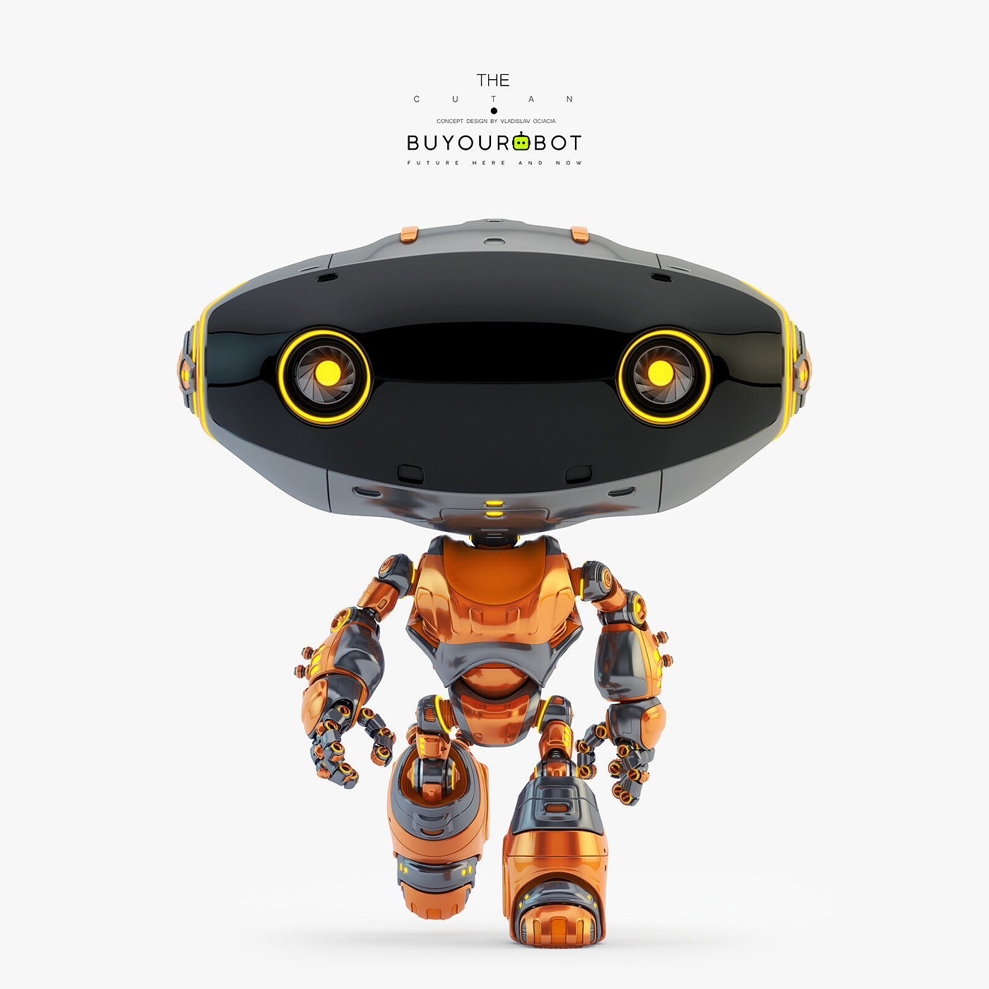 robot，Toys，lovely，science fiction，orange，