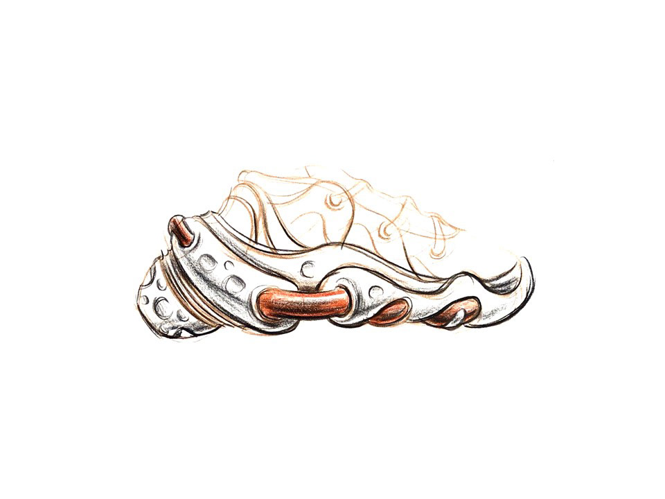 sneakers，sole，Exaggeration，sketch，Anta，