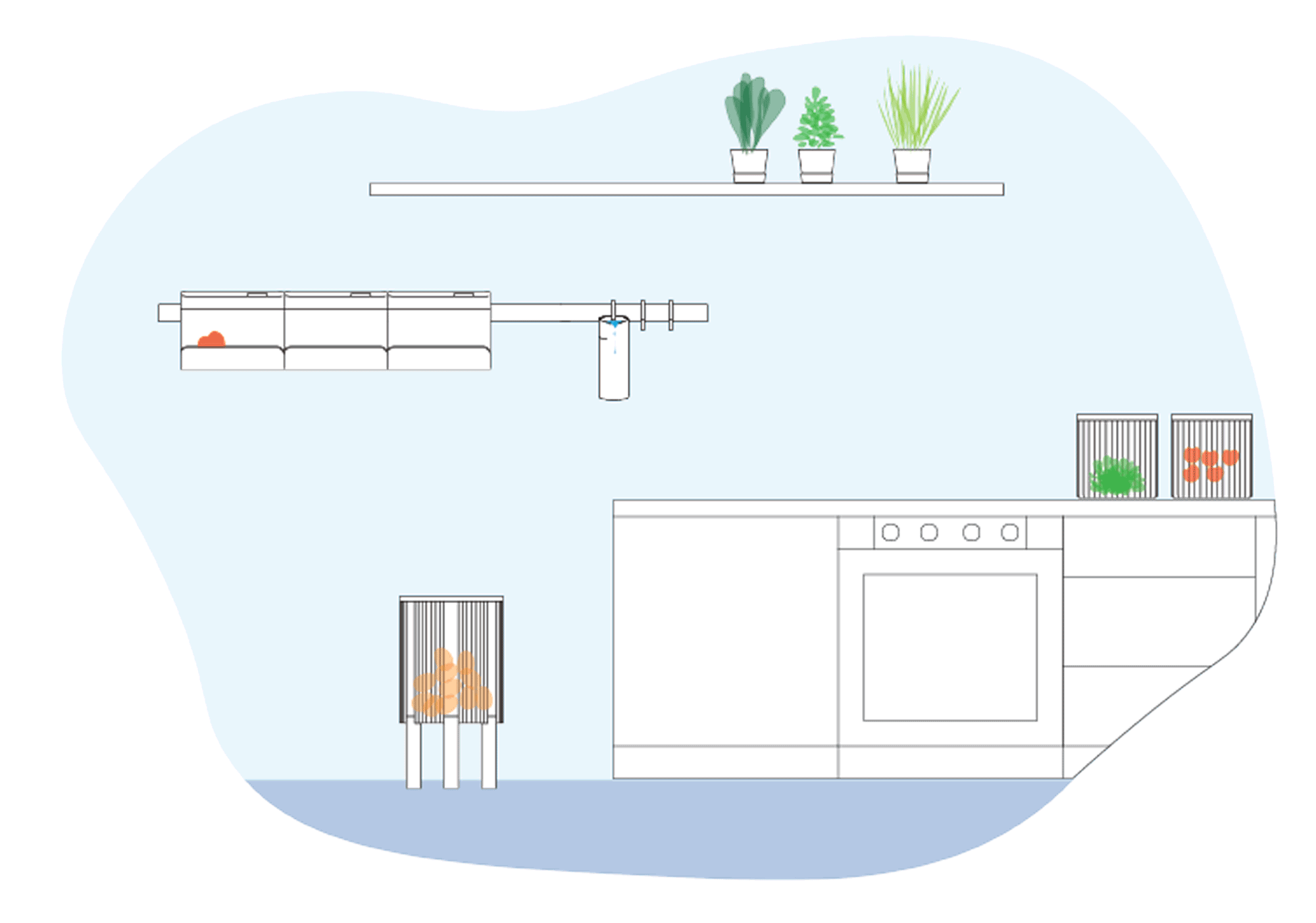 storage，Fruits，Vegetables，clay，Reduce waste，