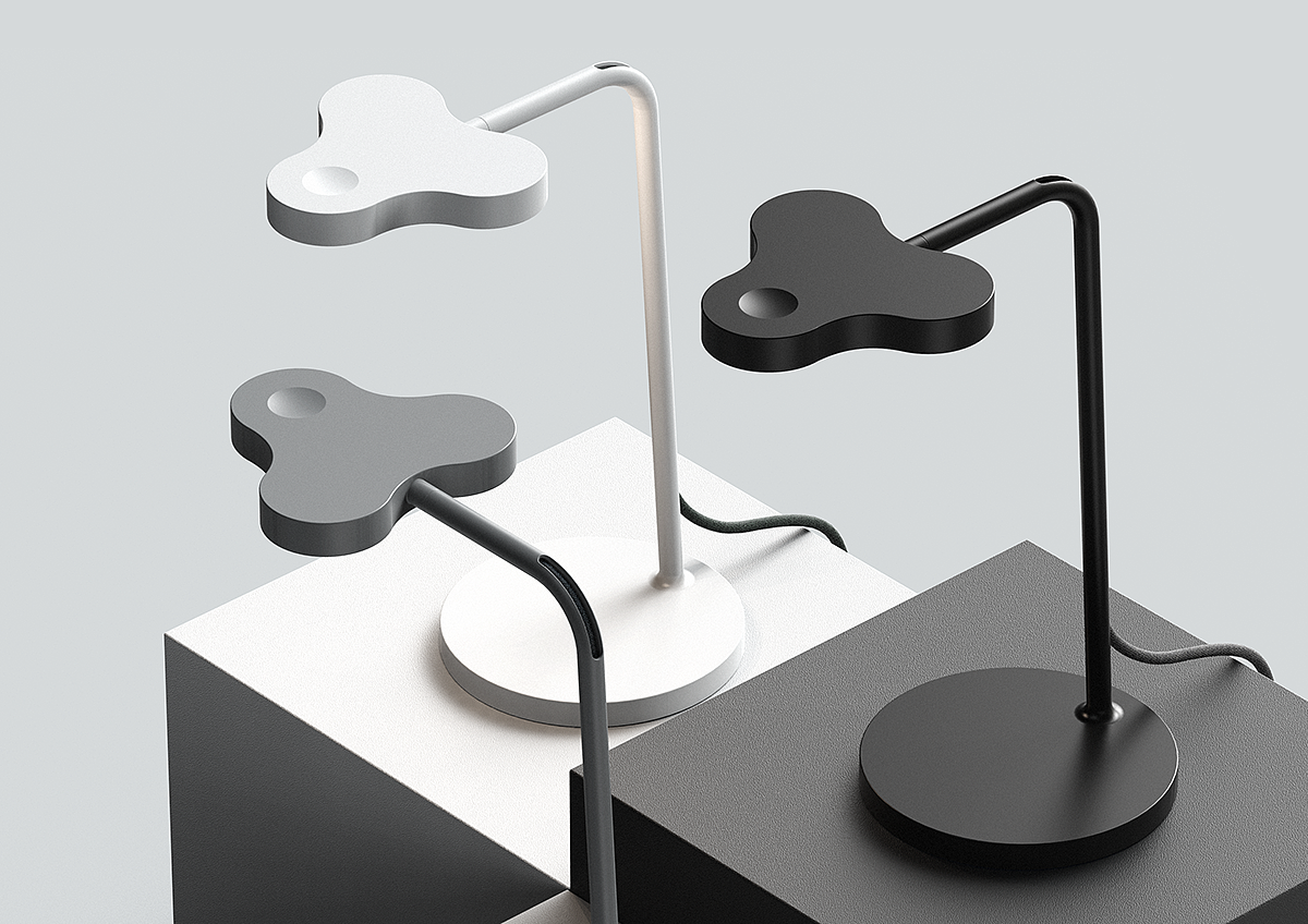 Desk lamp，led，Clover，white，black，