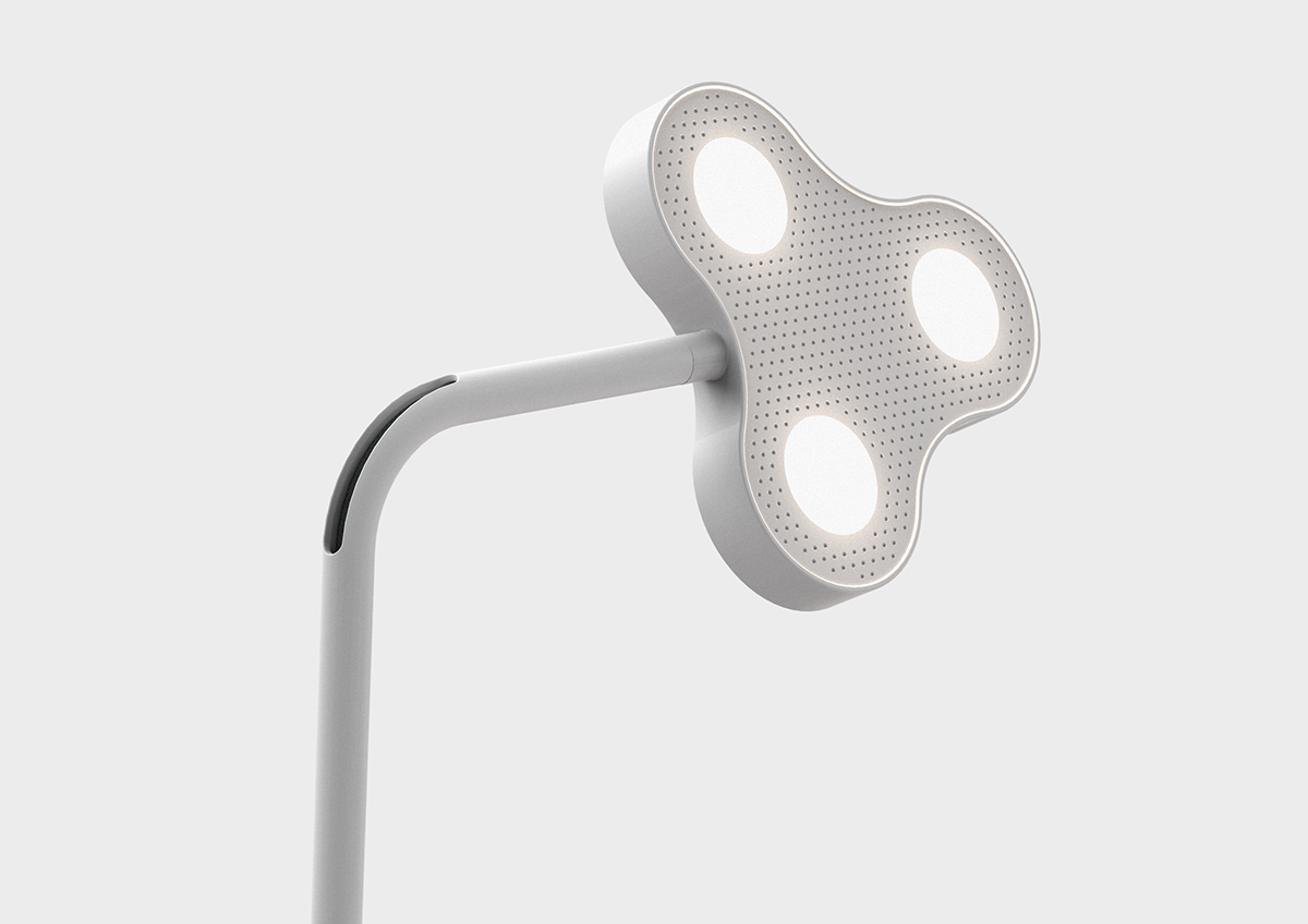 Desk lamp，led，Clover，white，black，