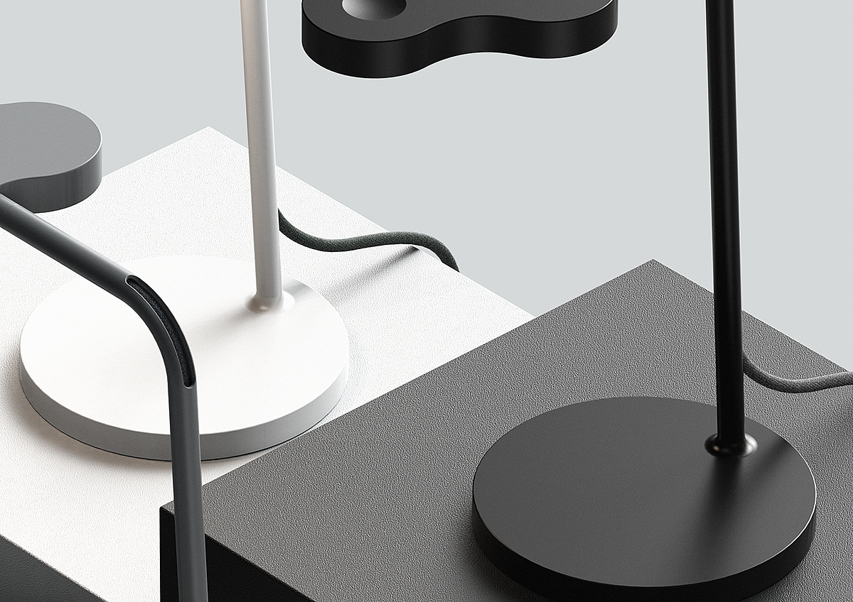 Desk lamp，led，Clover，white，black，