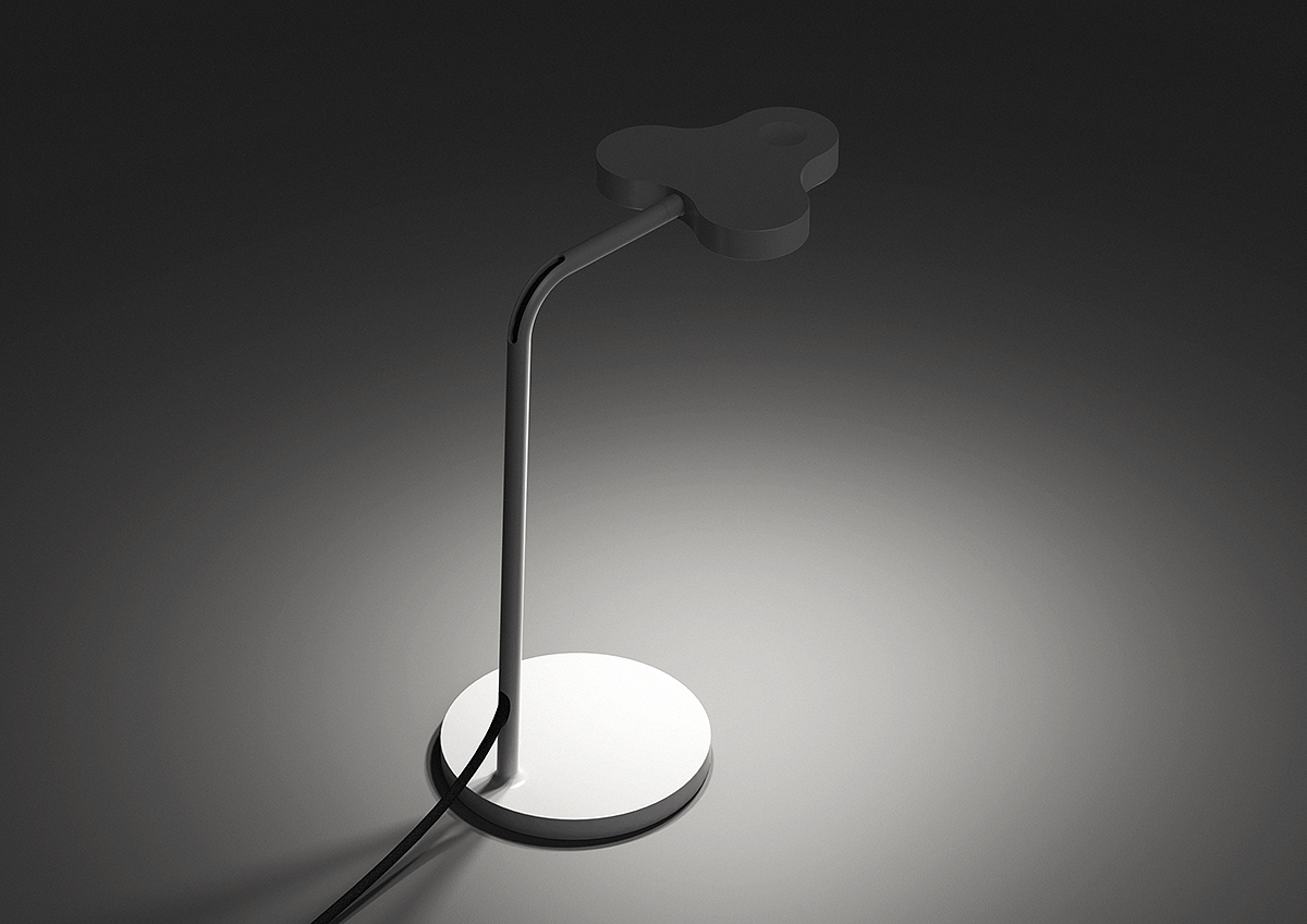 Desk lamp，led，Clover，white，black，